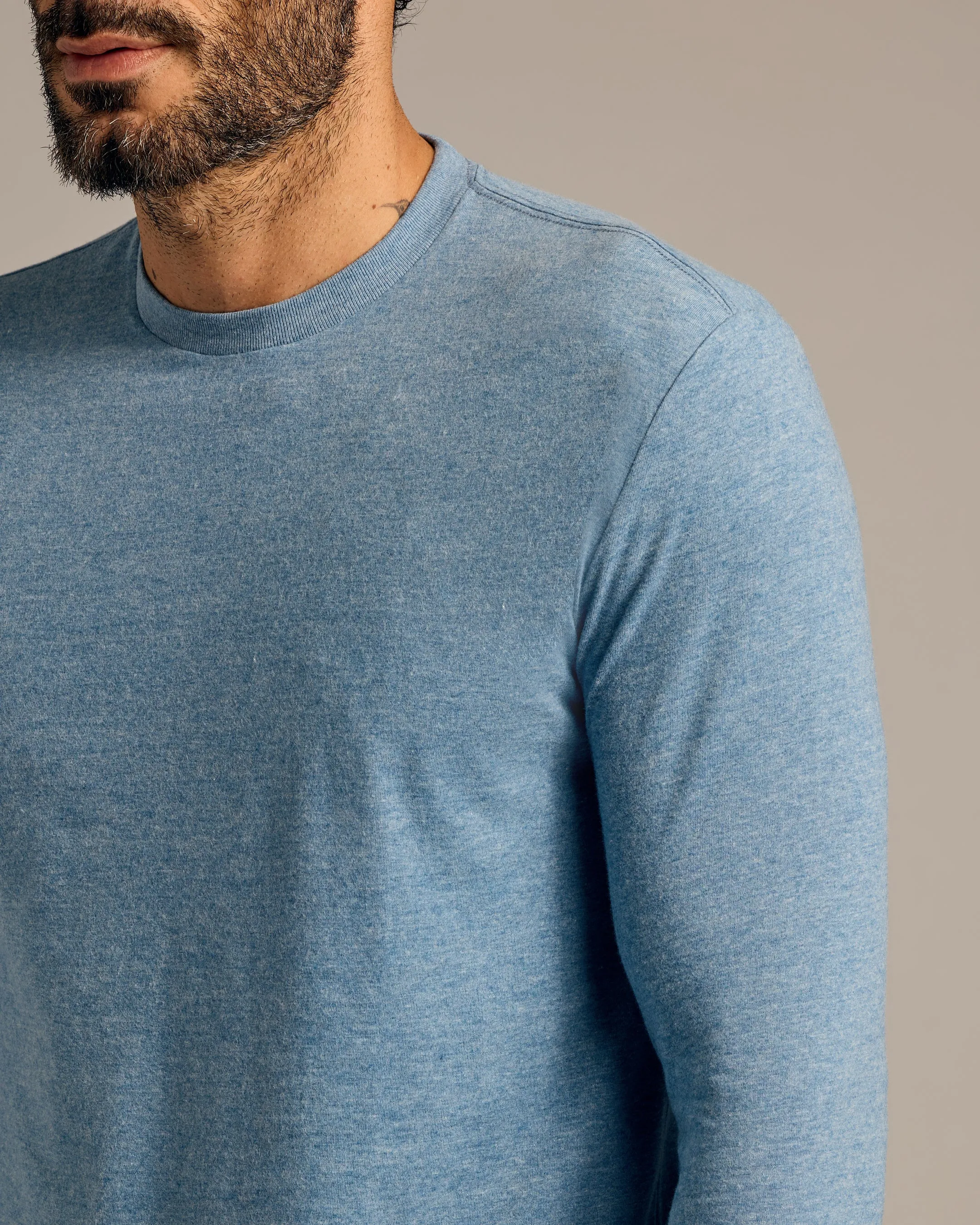 Heather Indigo Tall Long Sleeve T-Shirt sold by True Classic product image thumbnail 5