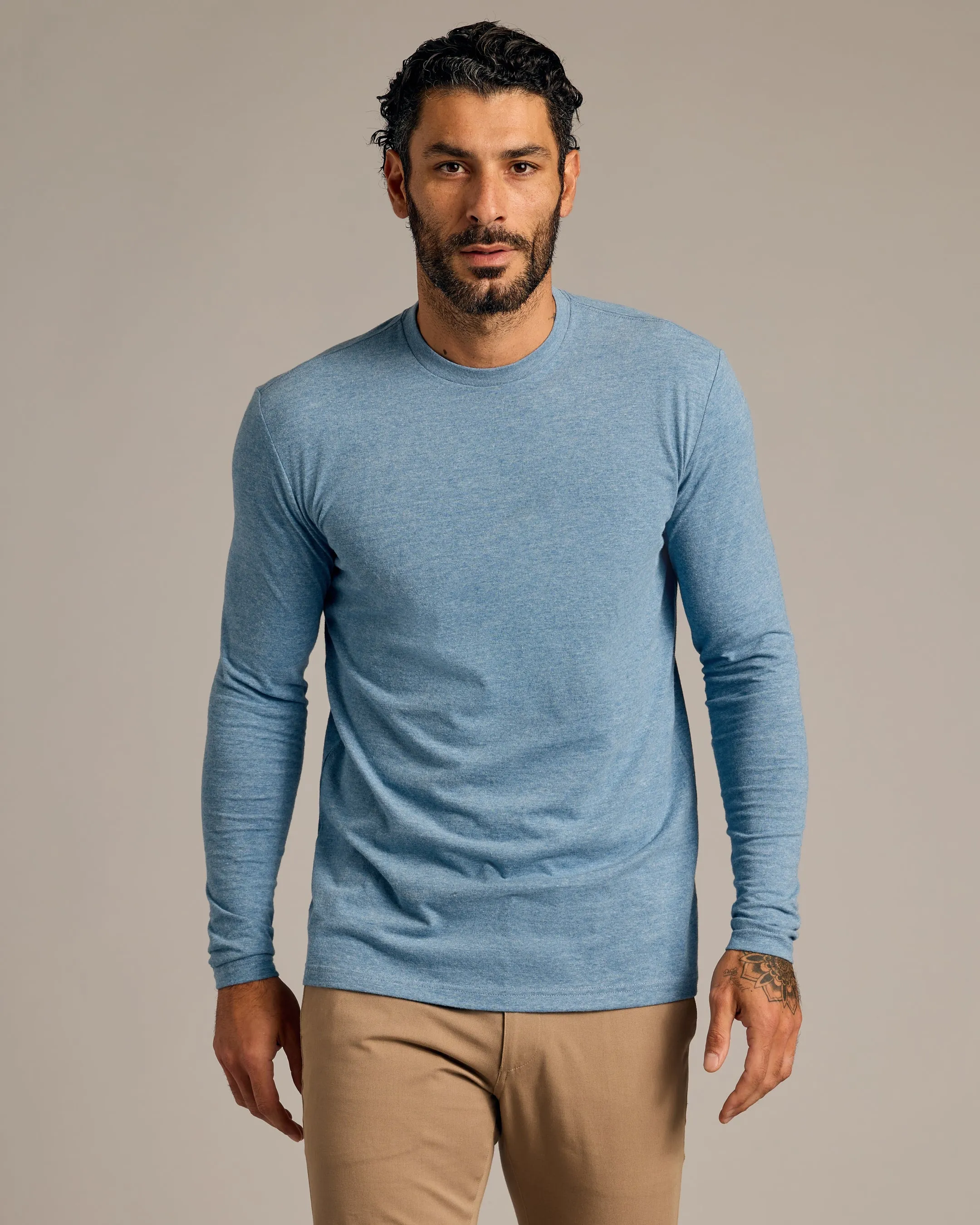 Heather Indigo Tall Long Sleeve T-Shirt sold by True Classic