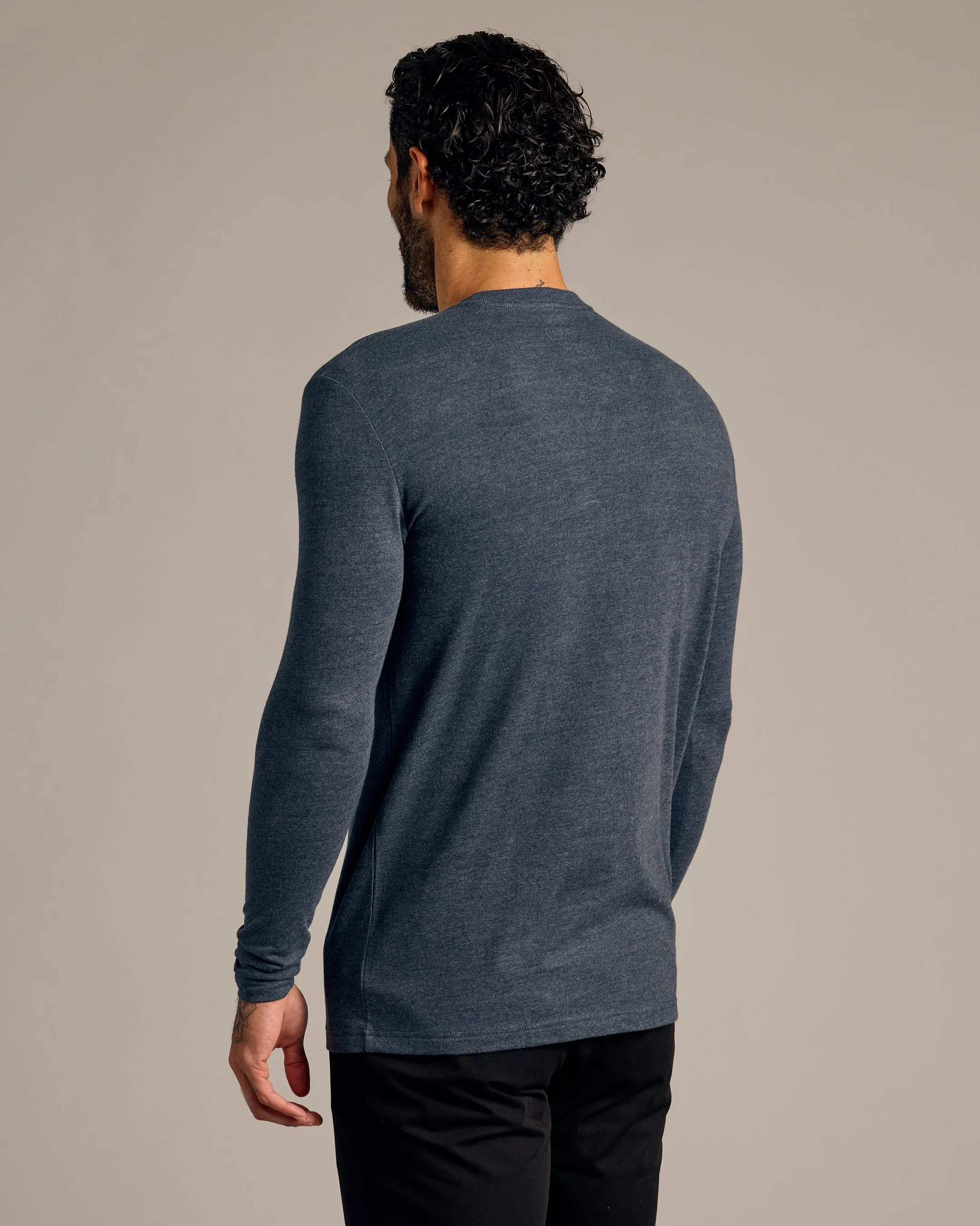 Heather Navy Tall Long Sleeve T-Shirt sold by True Classic product image thumbnail 3