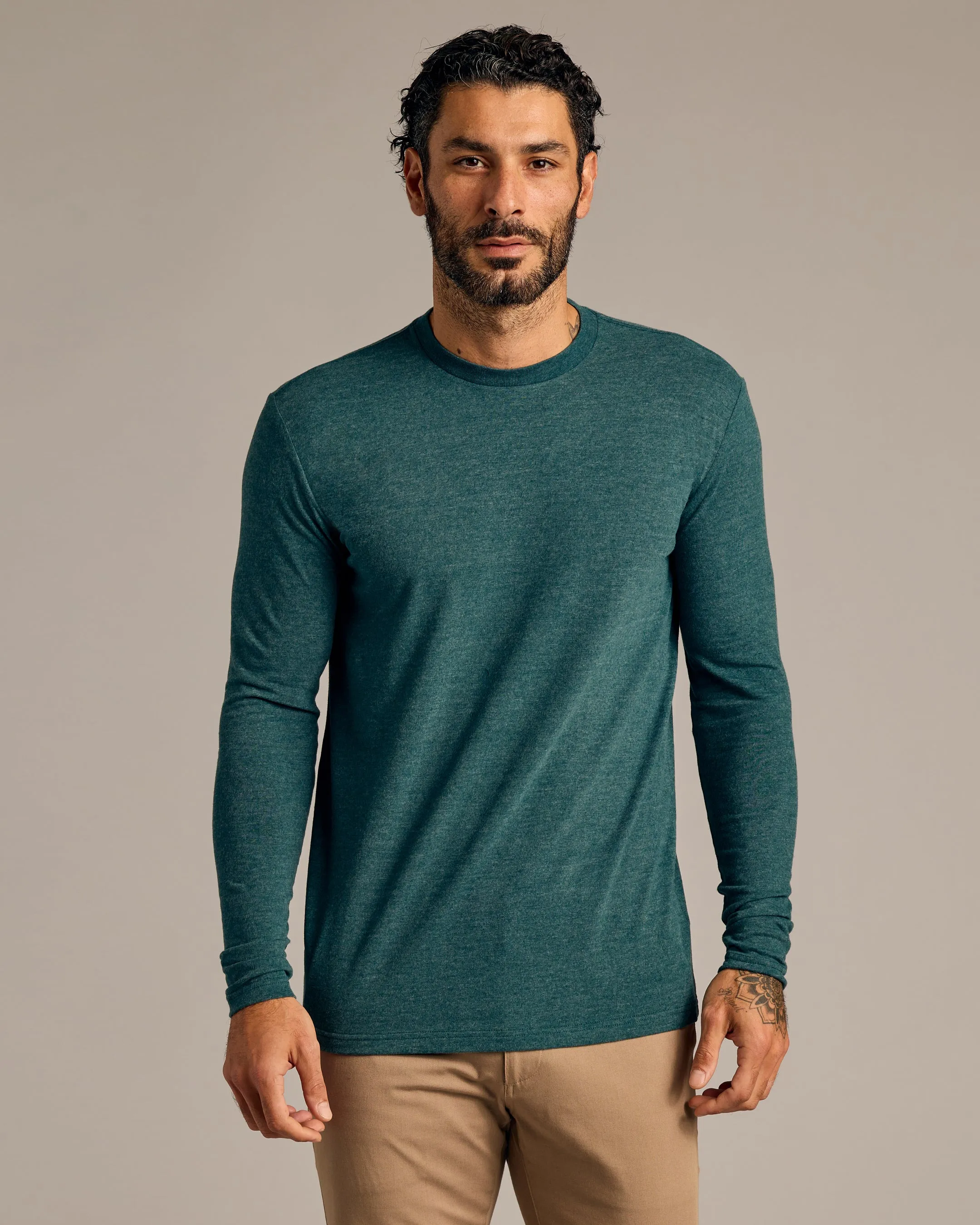 Heather Seafarer Tall Long Sleeve T-Shirt sold by True Classic