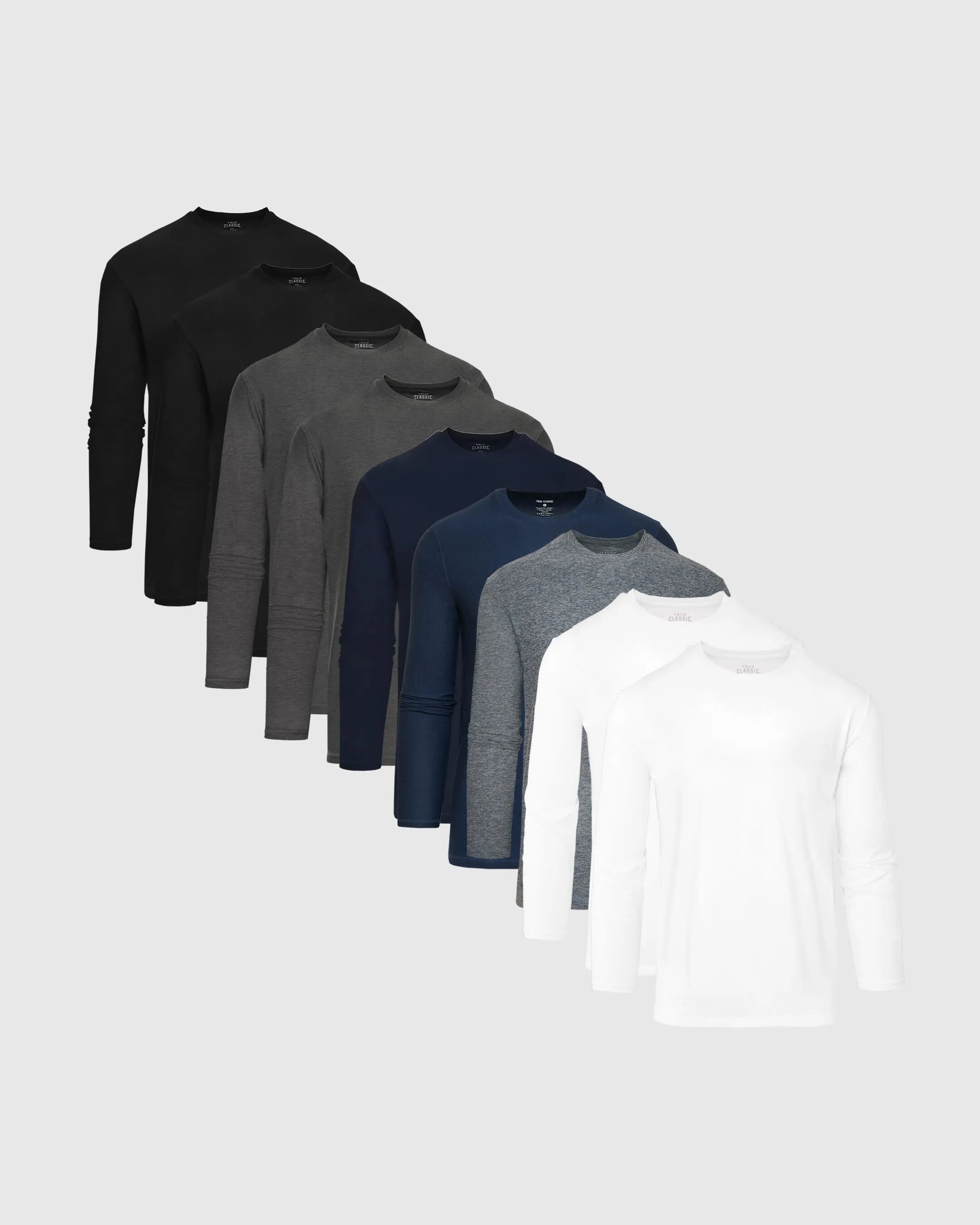 Outdoor Active Long Sleeve Crew 9-Pack sold by True Classic