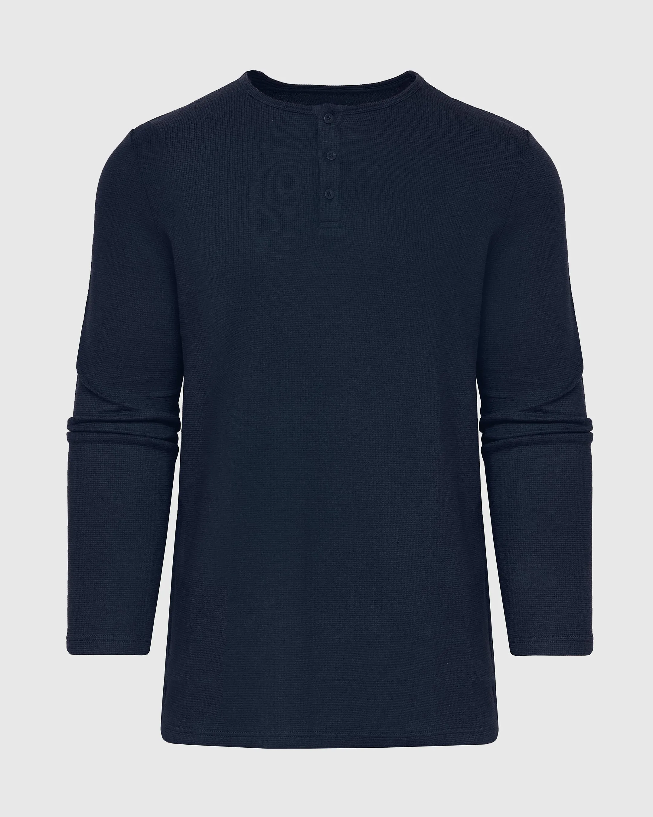 Navy Tall Waffle Long Sleeve Henley sold by True Classic product image thumbnail 2