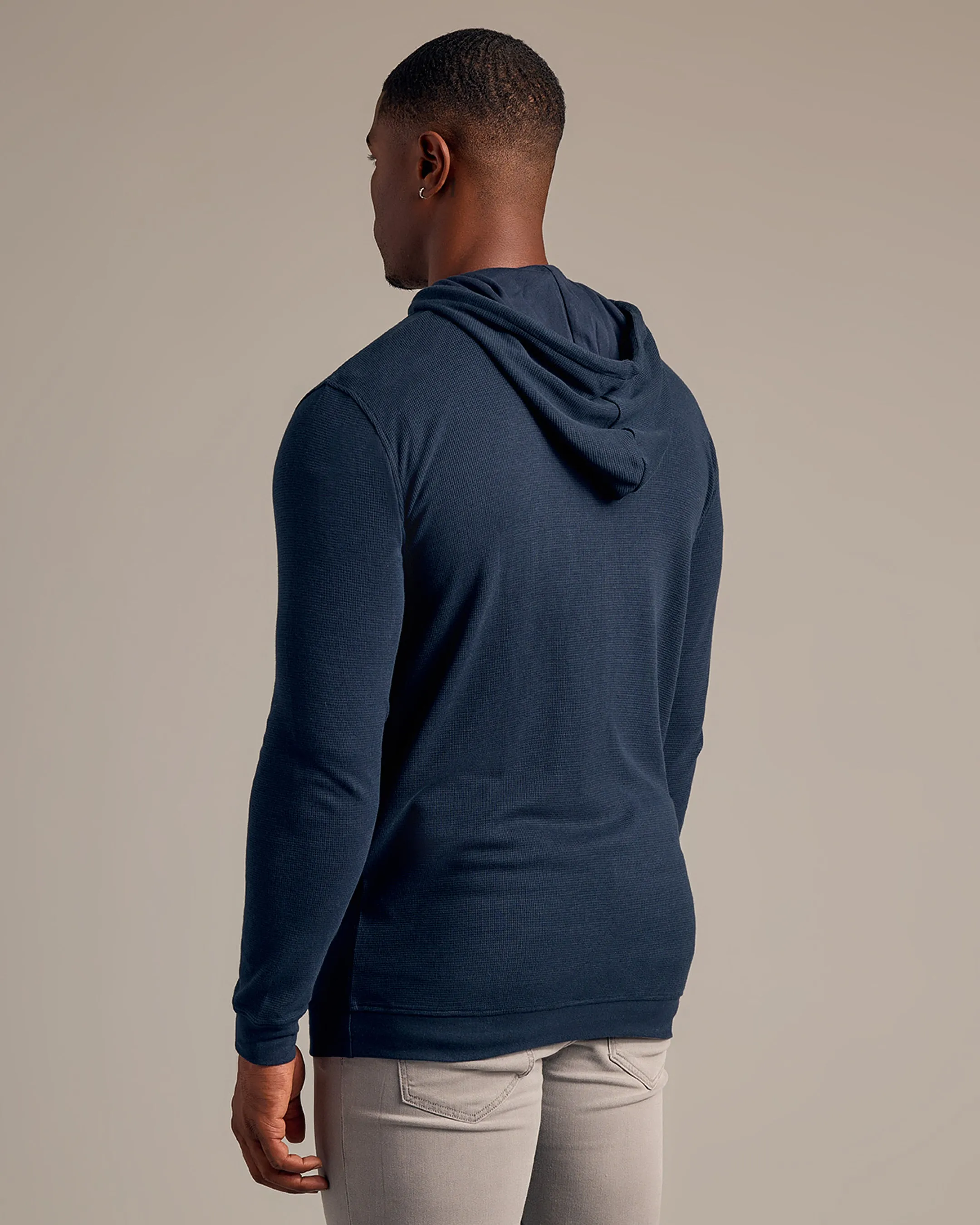 Navy Tall Waffle Hoodie sold by True Classic product image thumbnail 3