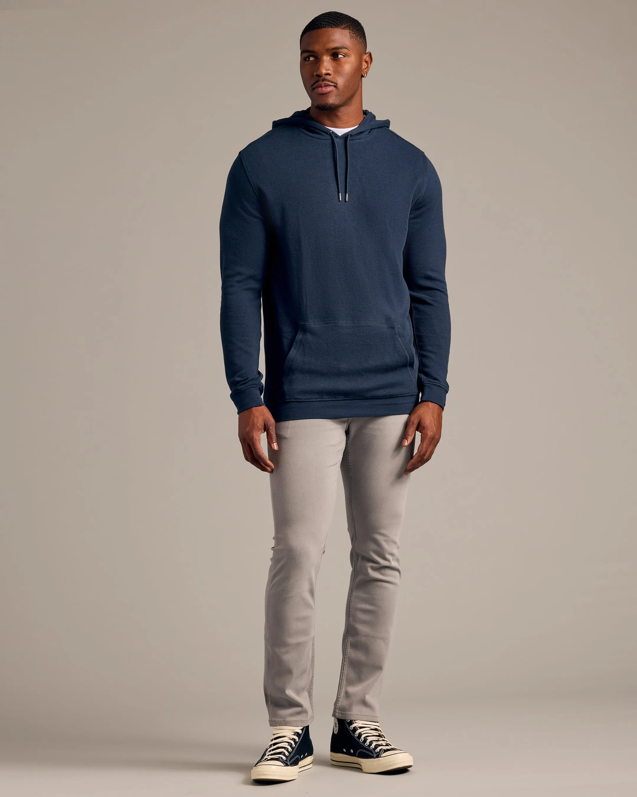 Navy Tall Waffle Hoodie sold by True Classic product image thumbnail 4