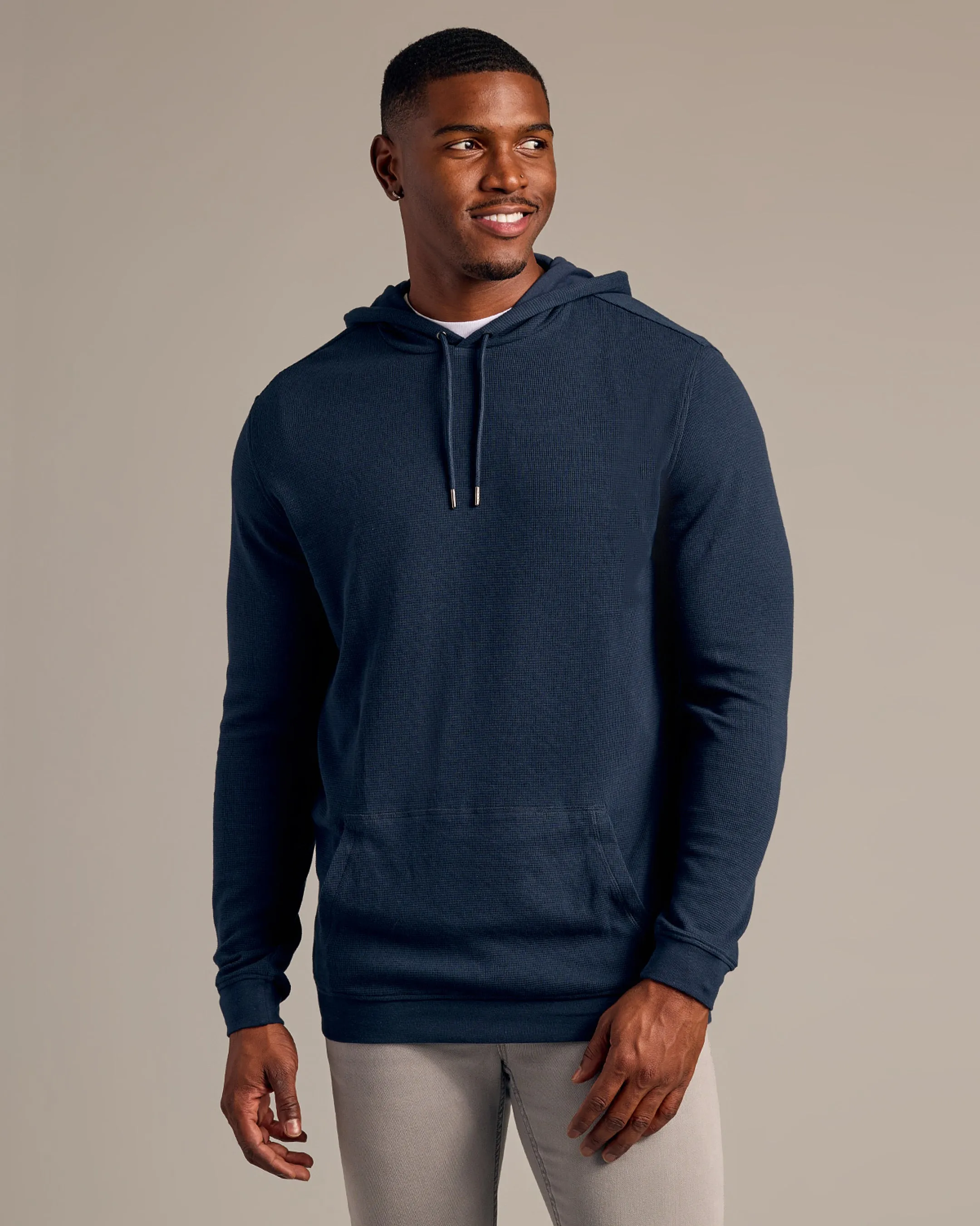 Navy Tall Waffle Hoodie sold by True Classic