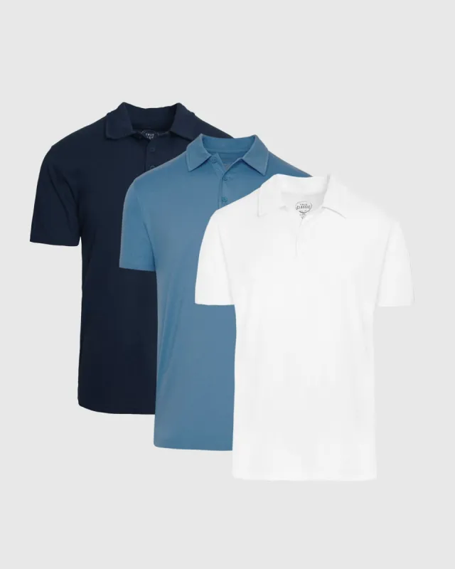 Basic Short Sleeve Polo 3-Pack sold by True Classic