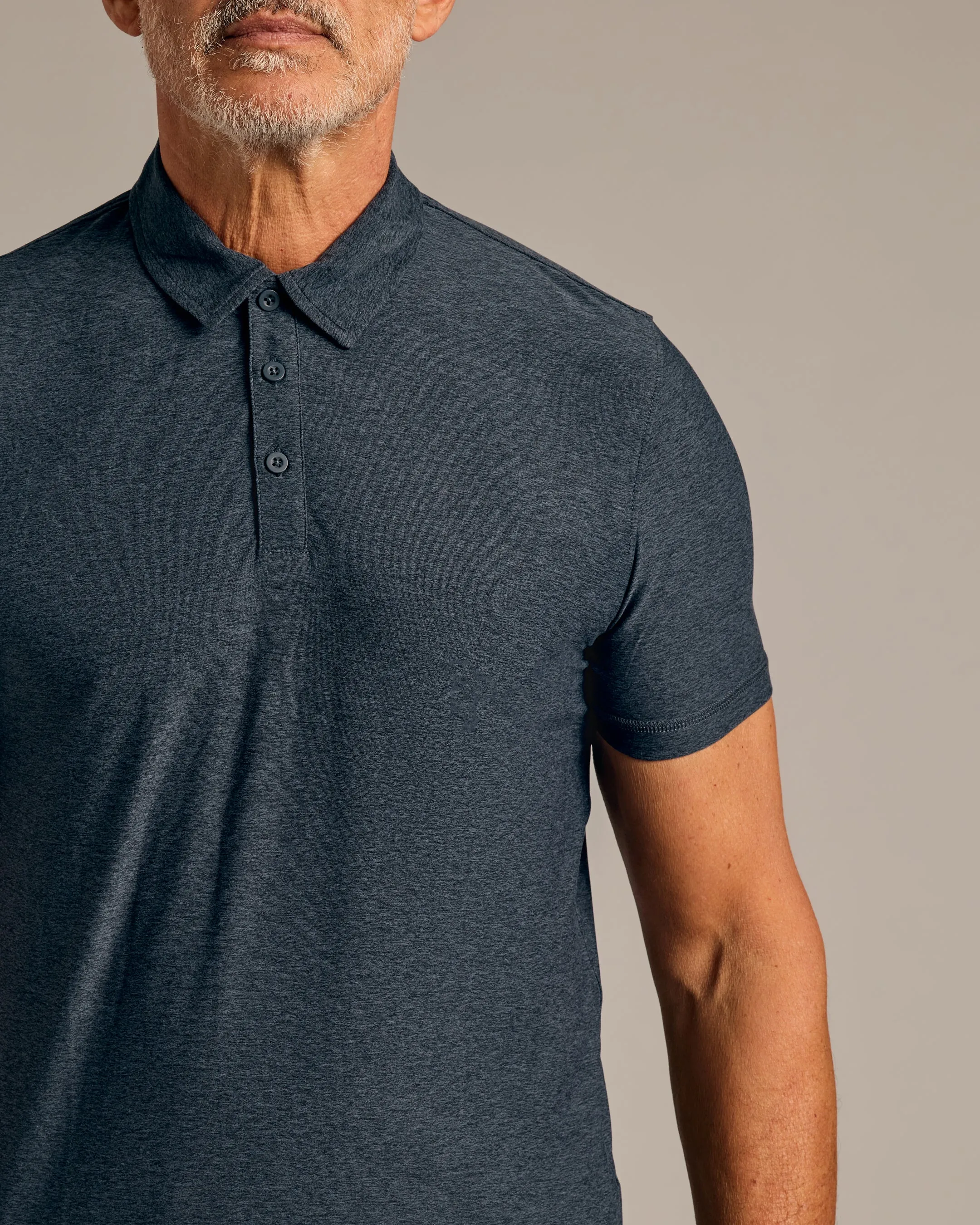 Dark Heather Fiord Active Polo 2.0 sold by True Classic product image thumbnail 4