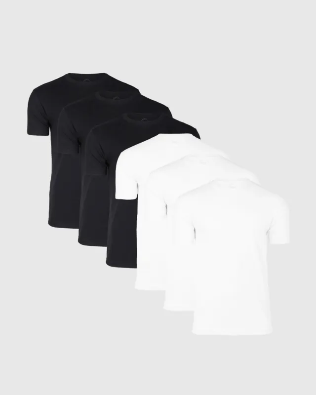 Black & White Short Sleeve Crew Neck 6-Pack sold by True Classic