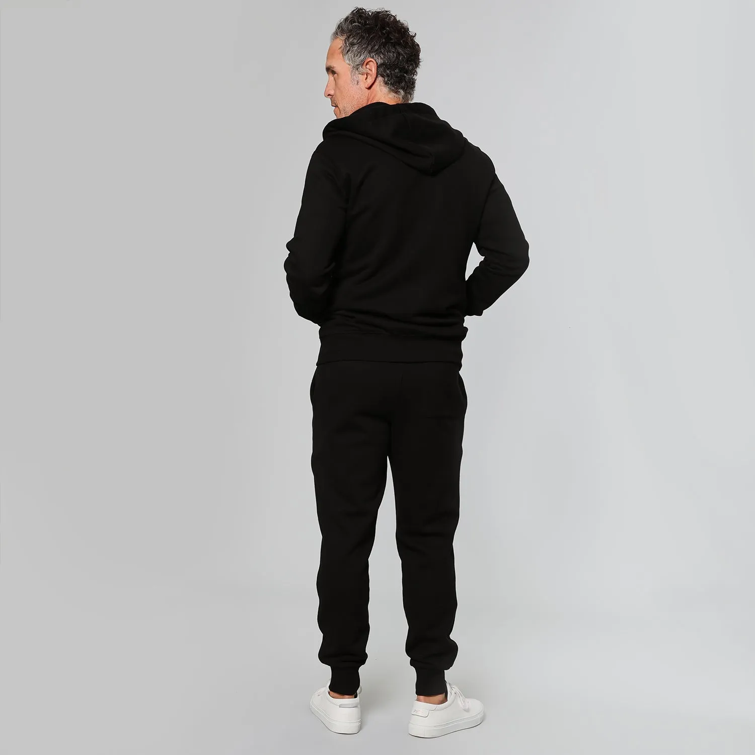 Black Fleece Zip Hoodie and Jogger Set sold by True Classic product image thumbnail 4