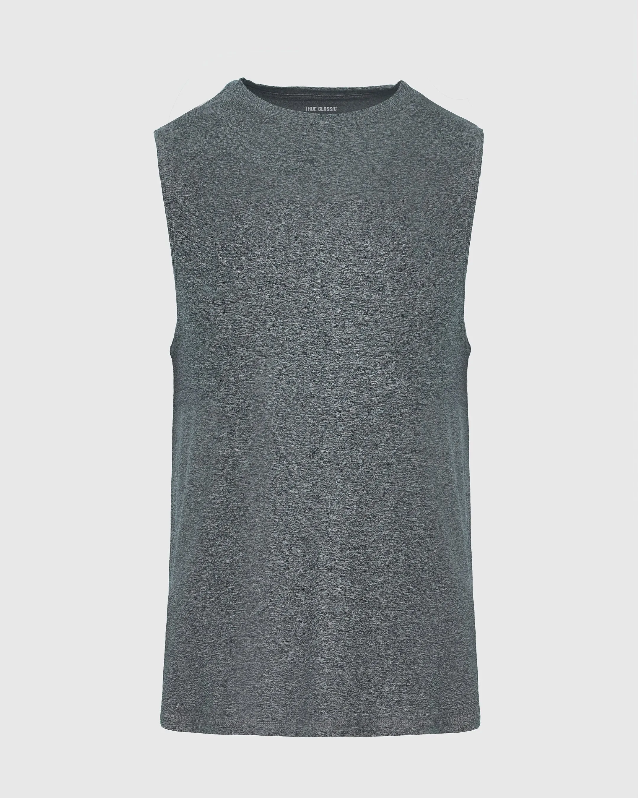 Heather Navy Sleeveless Active Muscle Tee sold by True Classic product image thumbnail 2