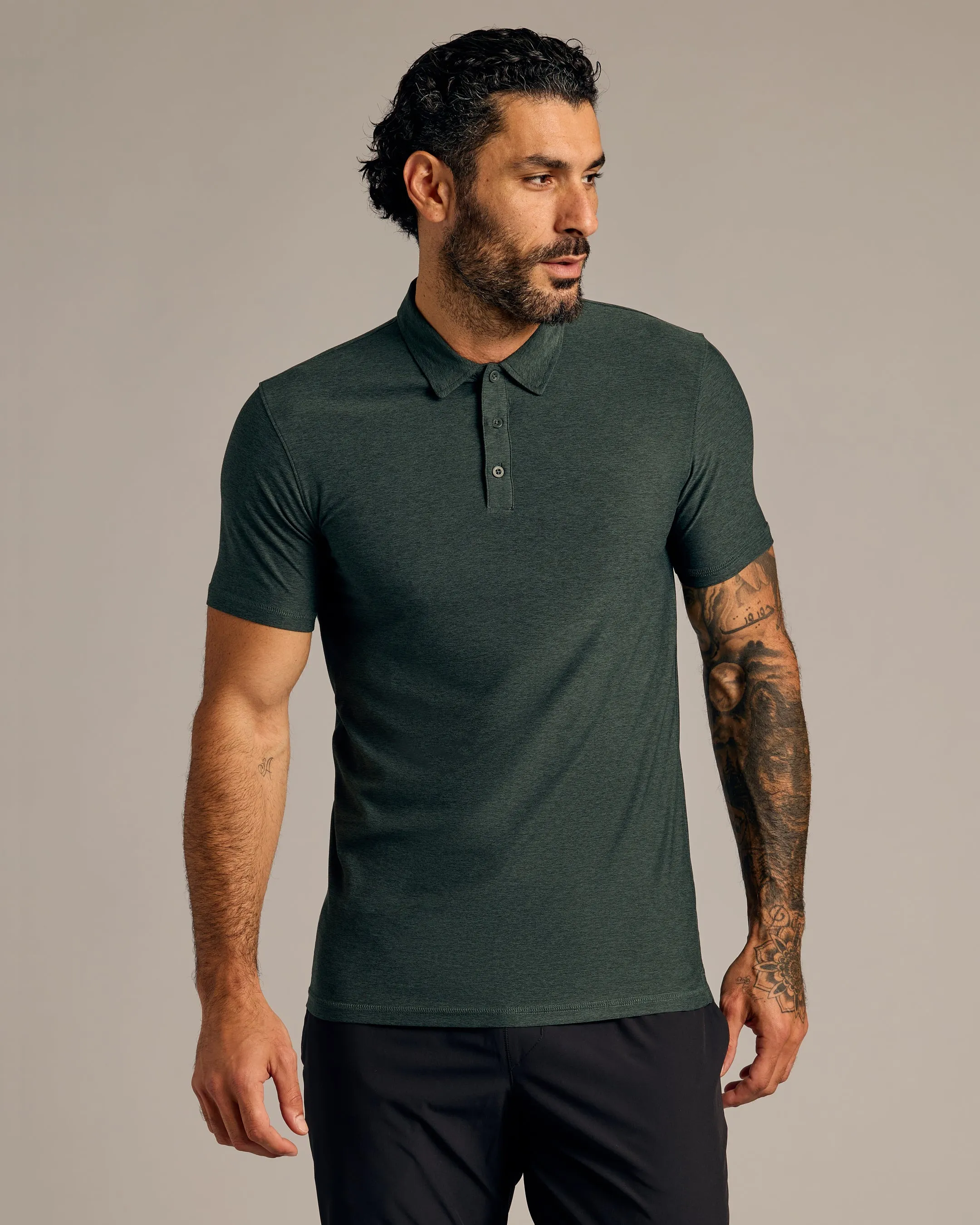 Forest & Light Gray Tall Active Polo 2-Pack sold by True Classic product image thumbnail 2