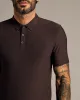 Dark Heather Cocoa Short Sleeve Tall Active Polo sold by True Classic