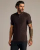 Dark Heather Cocoa Short Sleeve Tall Active Polo sold by True Classic