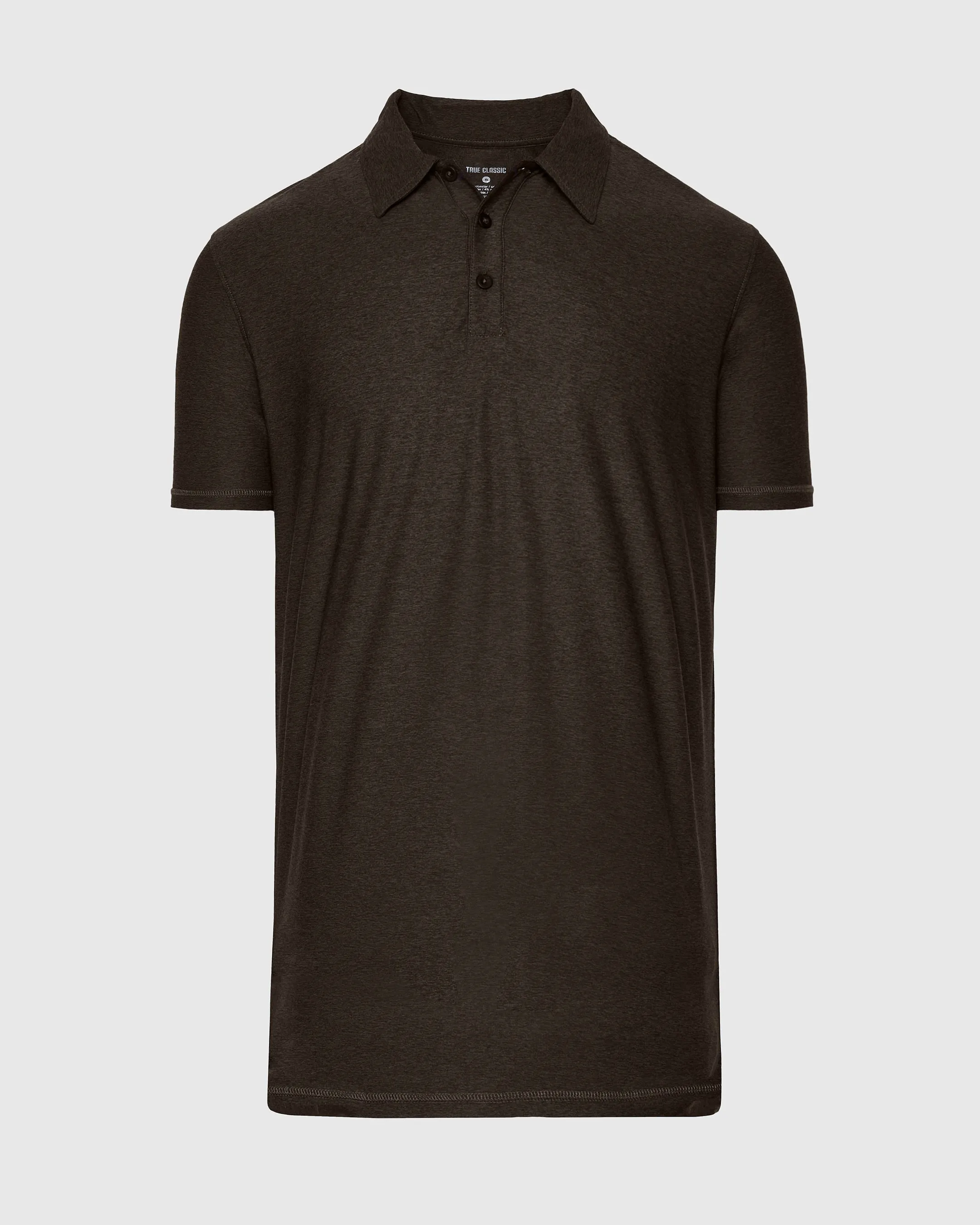 Dark Heather Cocoa Short Sleeve Tall Active Polo sold by True Classic product image thumbnail 2