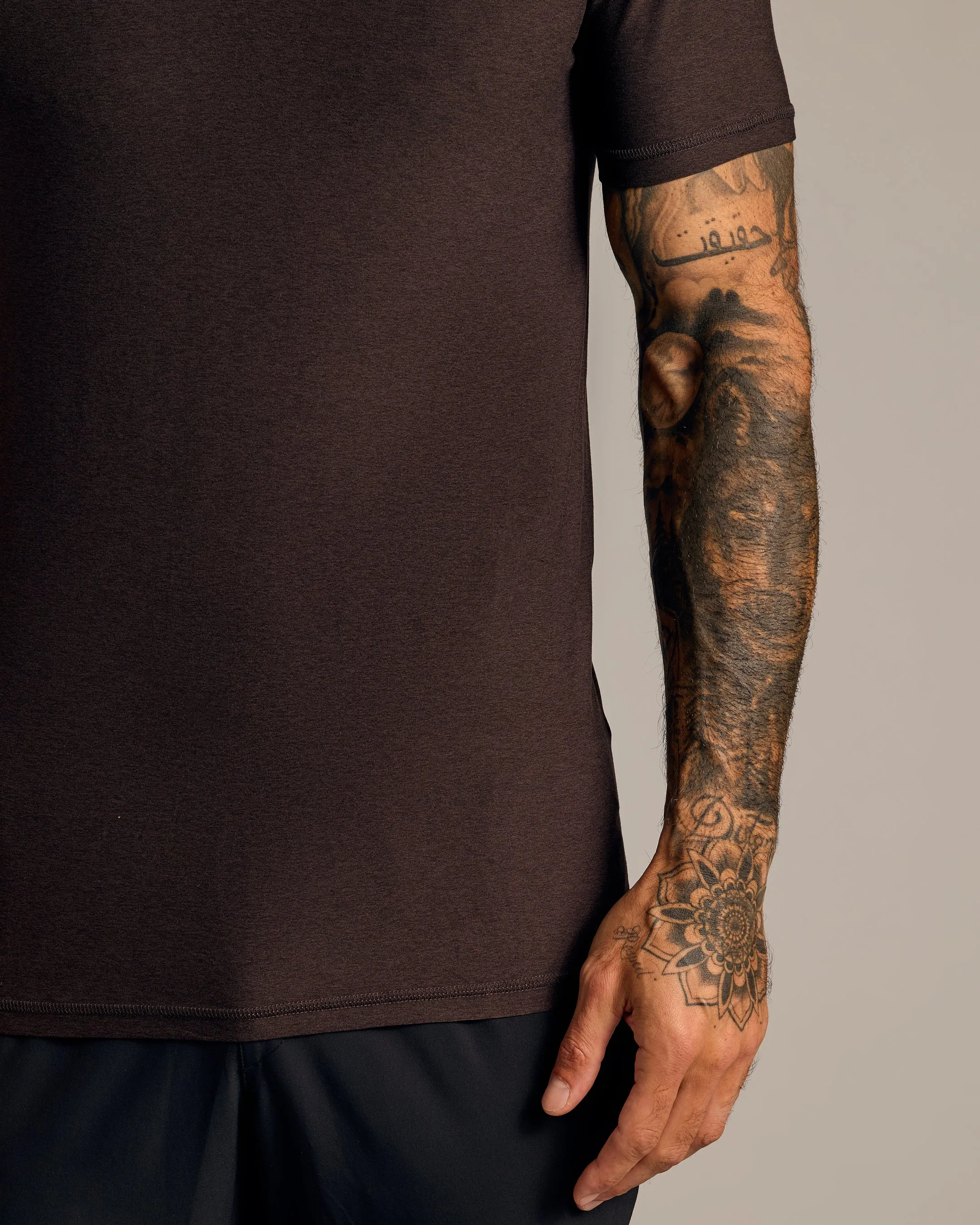 Dark Heather Cocoa Short Sleeve Tall Active Polo sold by True Classic product image thumbnail 5