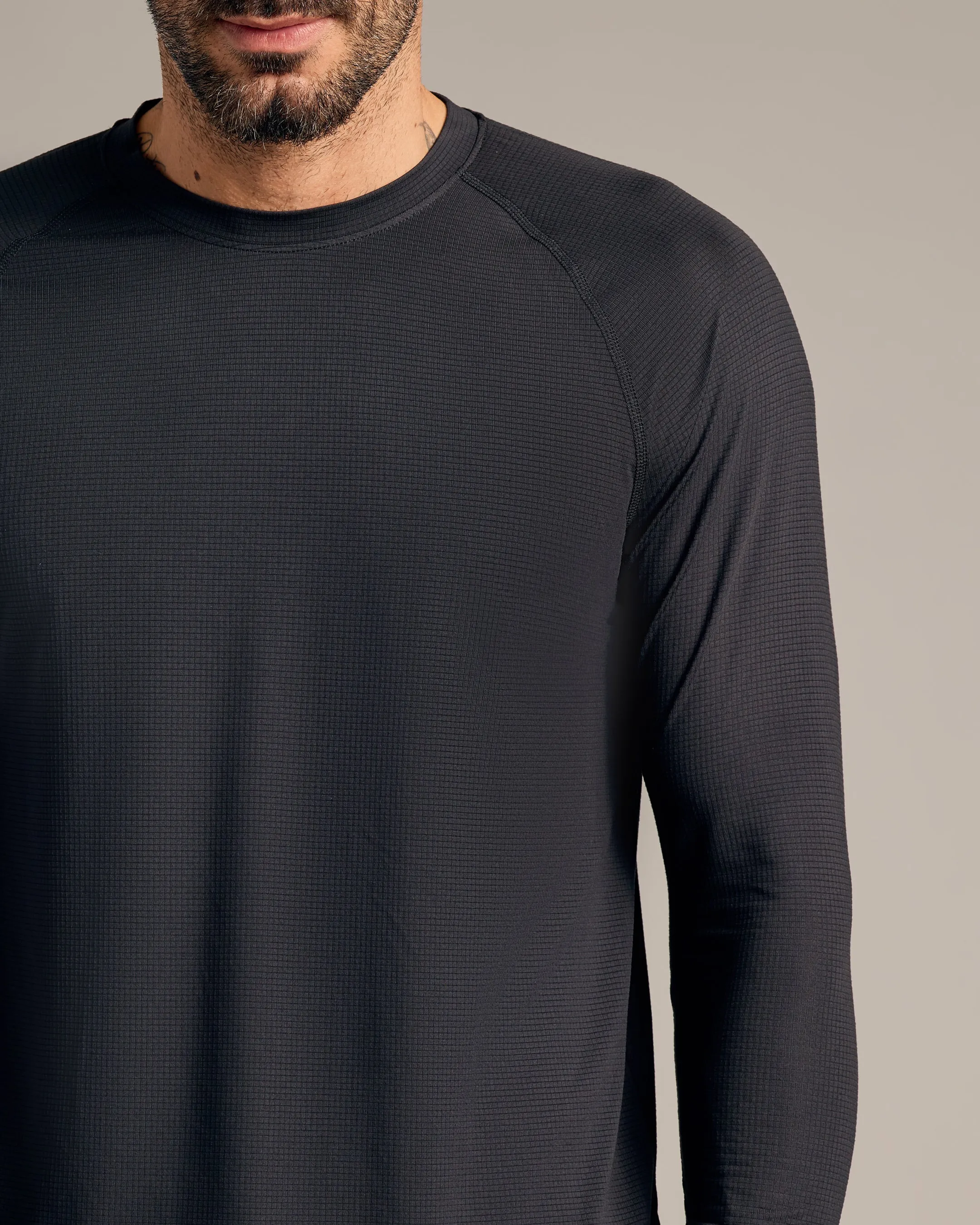 Black & Navy Long Sleeve Active Mesh Crew 2-Pack sold by True Classic product image thumbnail 4