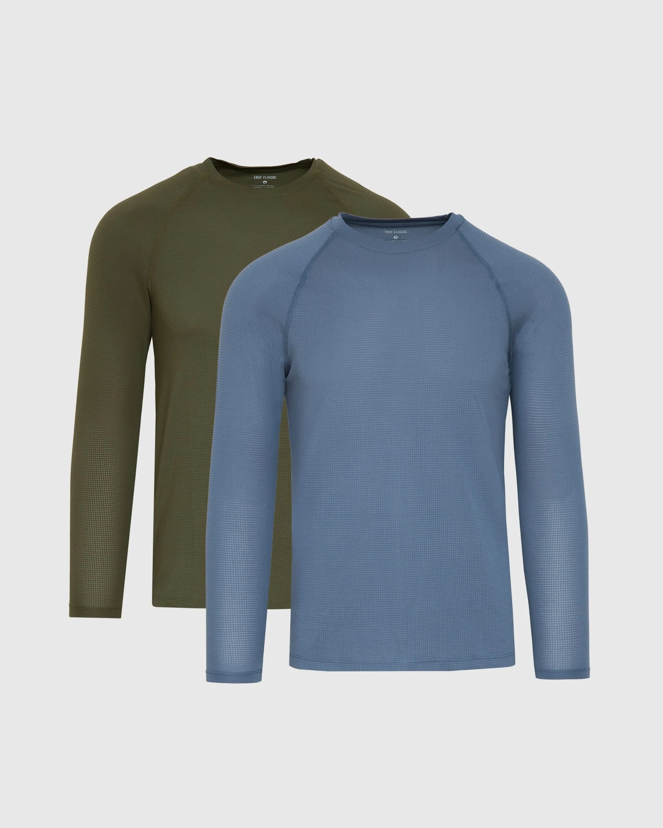 Fiord & Kelp Long Sleeve Active Mesh Crew 2-Pack sold by True Classic