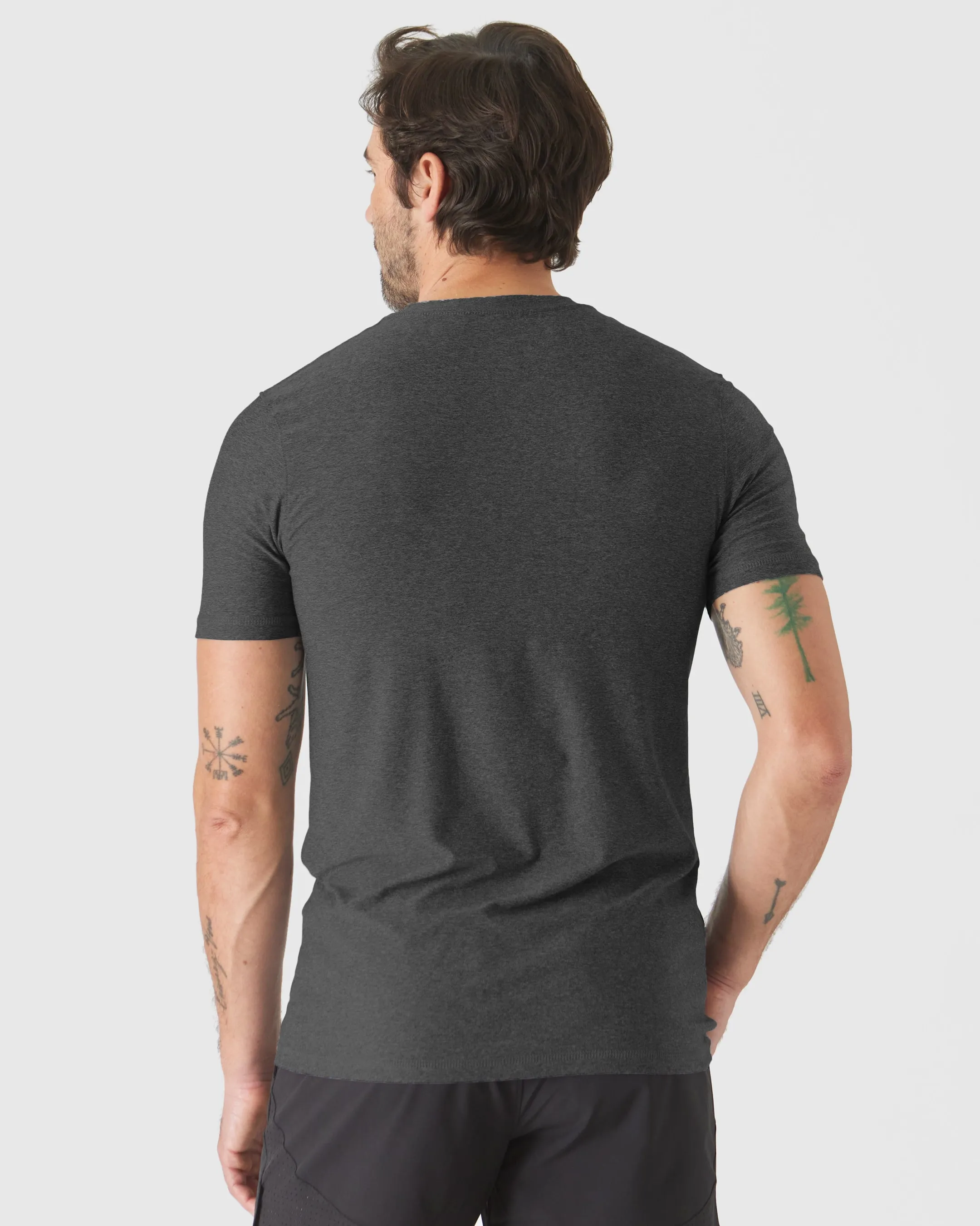 Charcoal Heather Gray Tall Active Crew Neck 2.0 sold by True Classic product image thumbnail 3