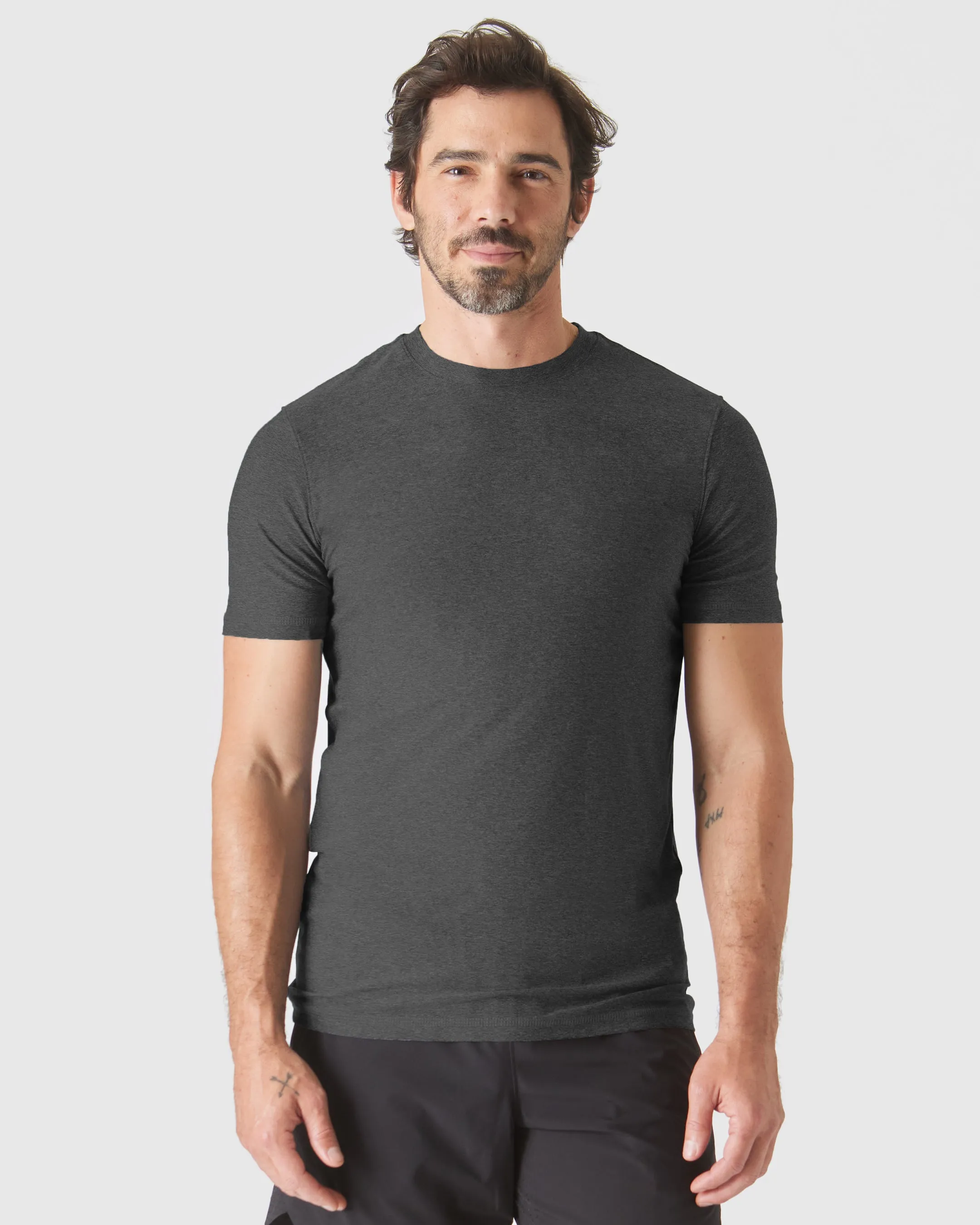 Charcoal Heather Gray Tall Active Crew Neck 2.0 sold by True Classic