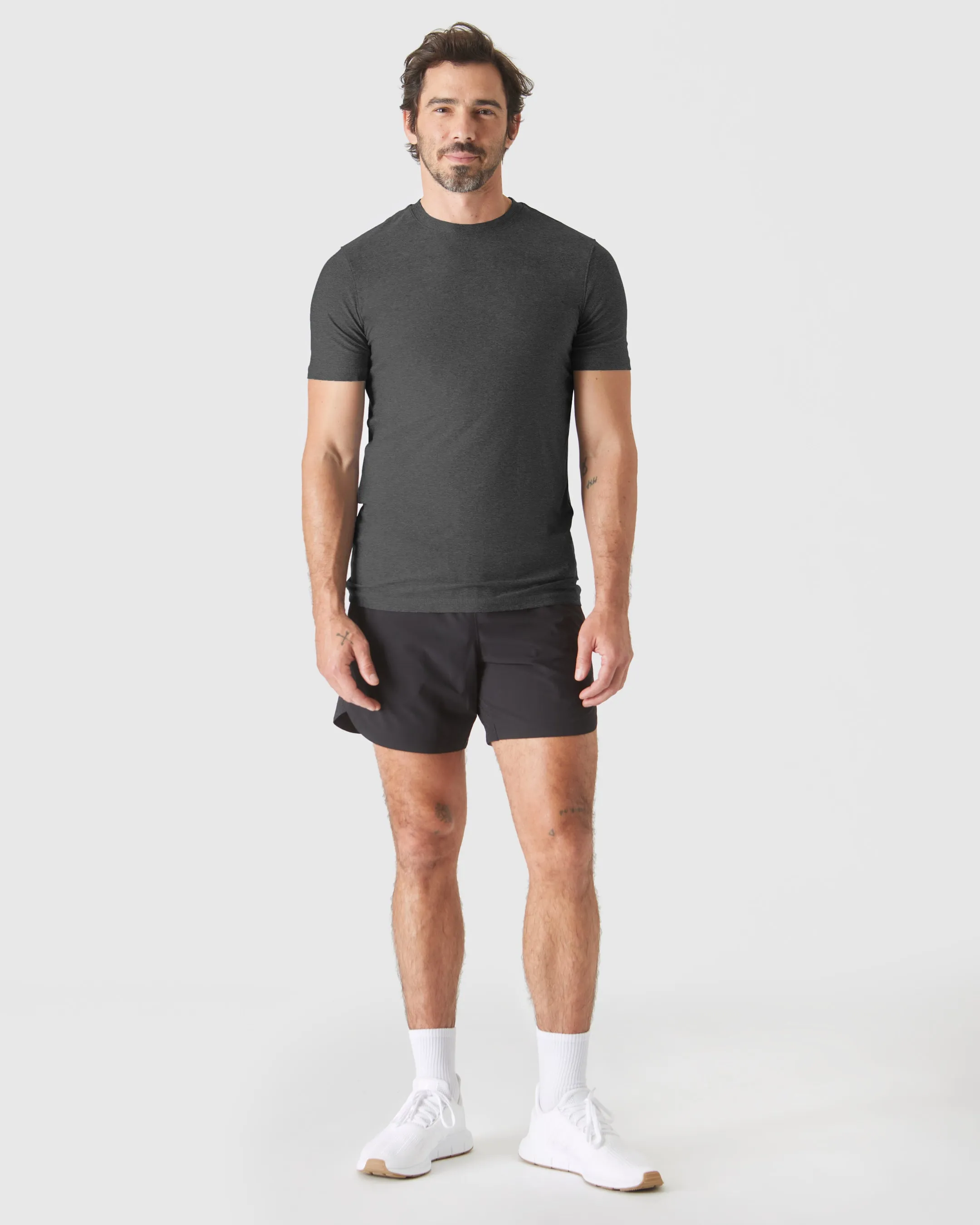 Charcoal Heather Gray Tall Active Crew Neck 2.0 sold by True Classic product image thumbnail 4