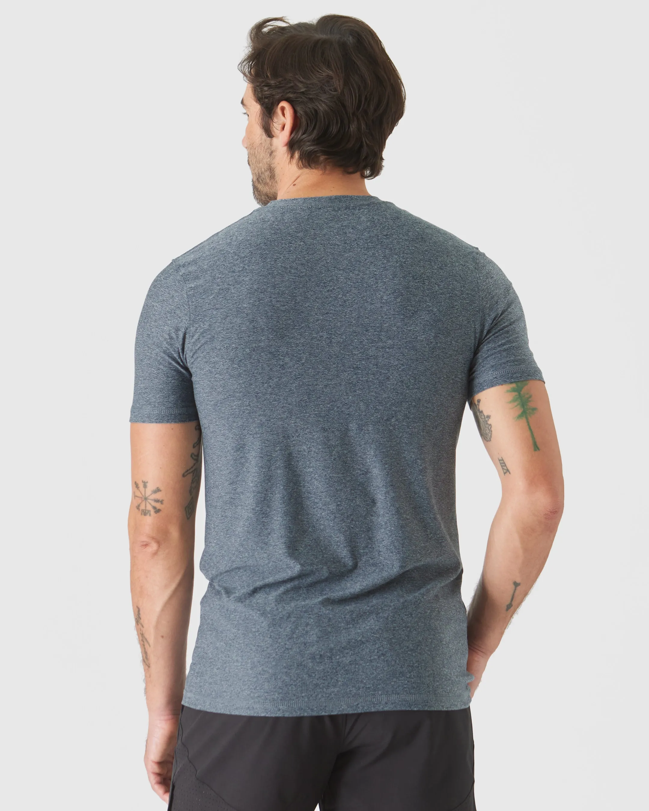 Heather Navy Tall Active Crew Neck 2.0 sold by True Classic product image thumbnail 3