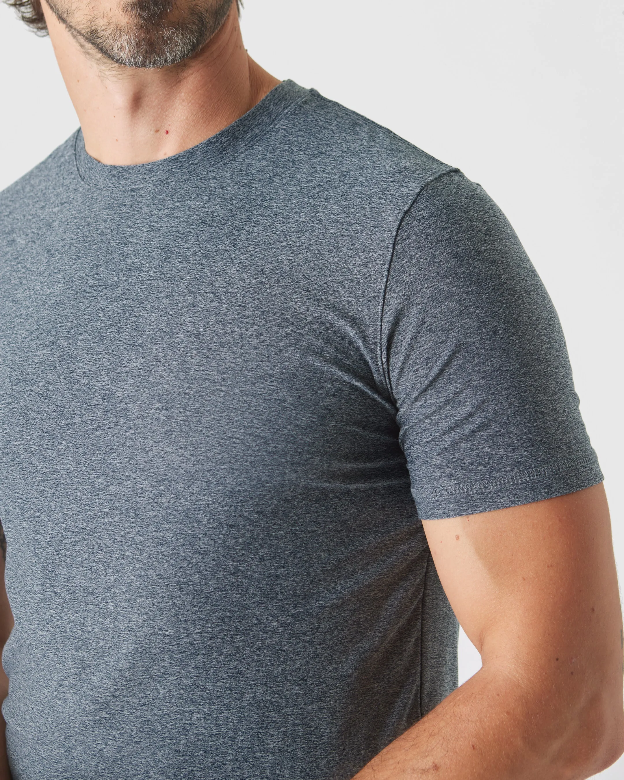 Heather Navy Tall Active Crew Neck 2.0 sold by True Classic product image thumbnail 5