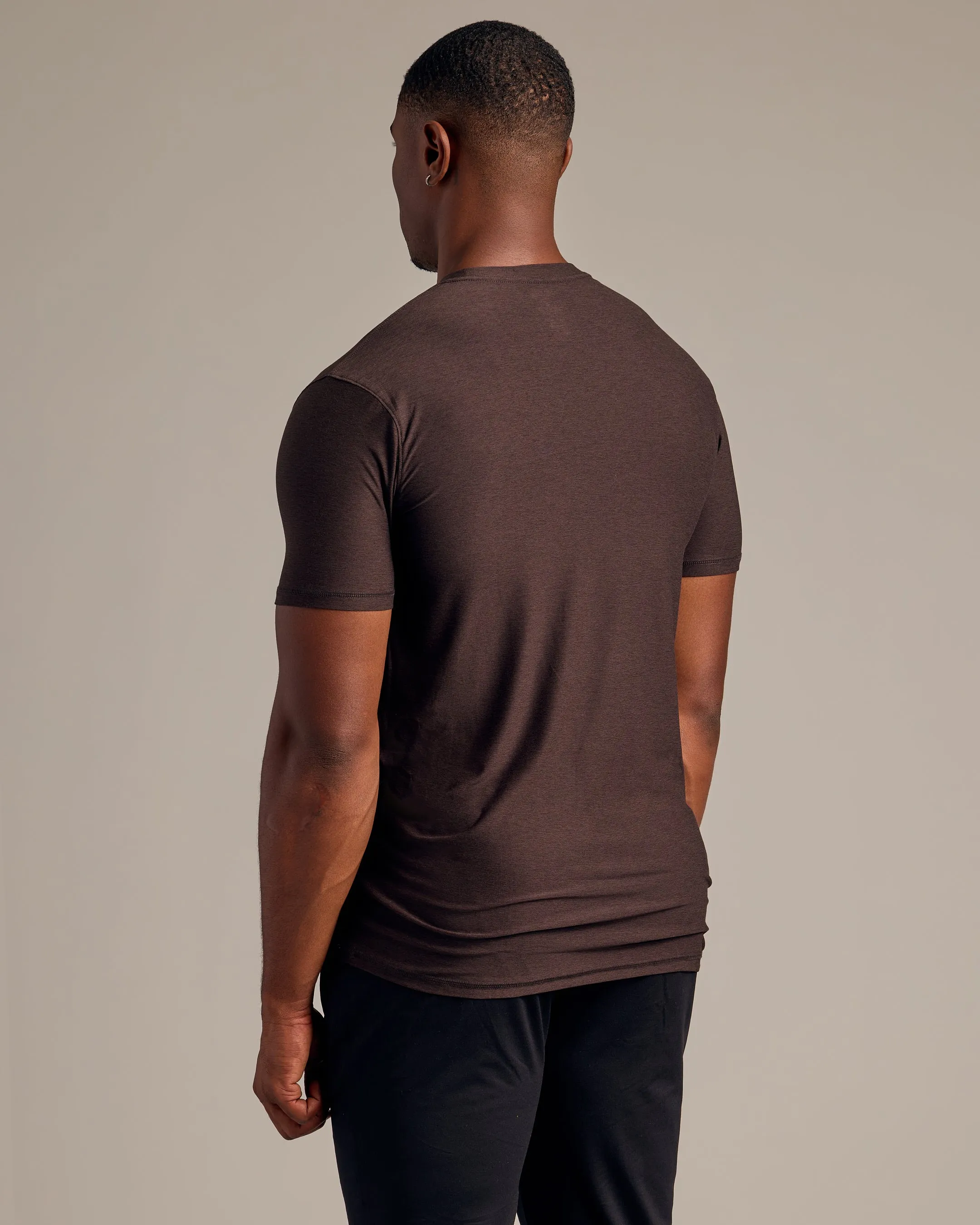 Dark Heather Cocoa Tall Active Crew Neck sold by True Classic product image thumbnail 3
