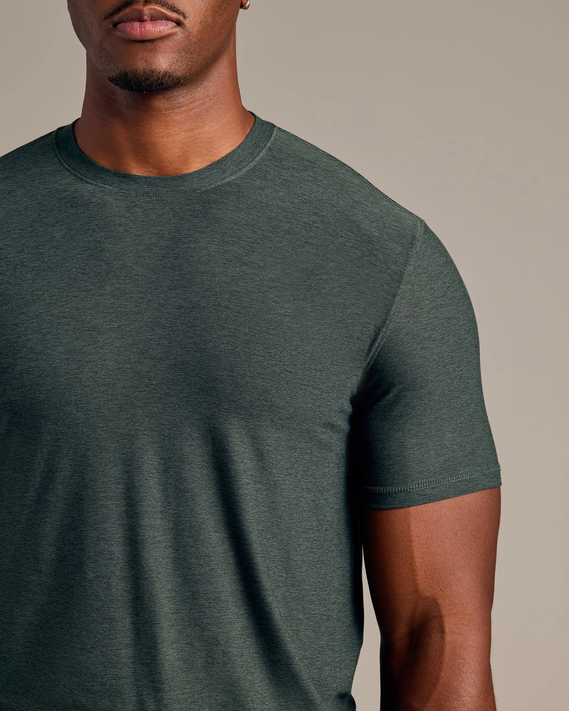 Dark Heather Forest Tall Active Crew Neck 2.0 sold by True Classic product image thumbnail 4