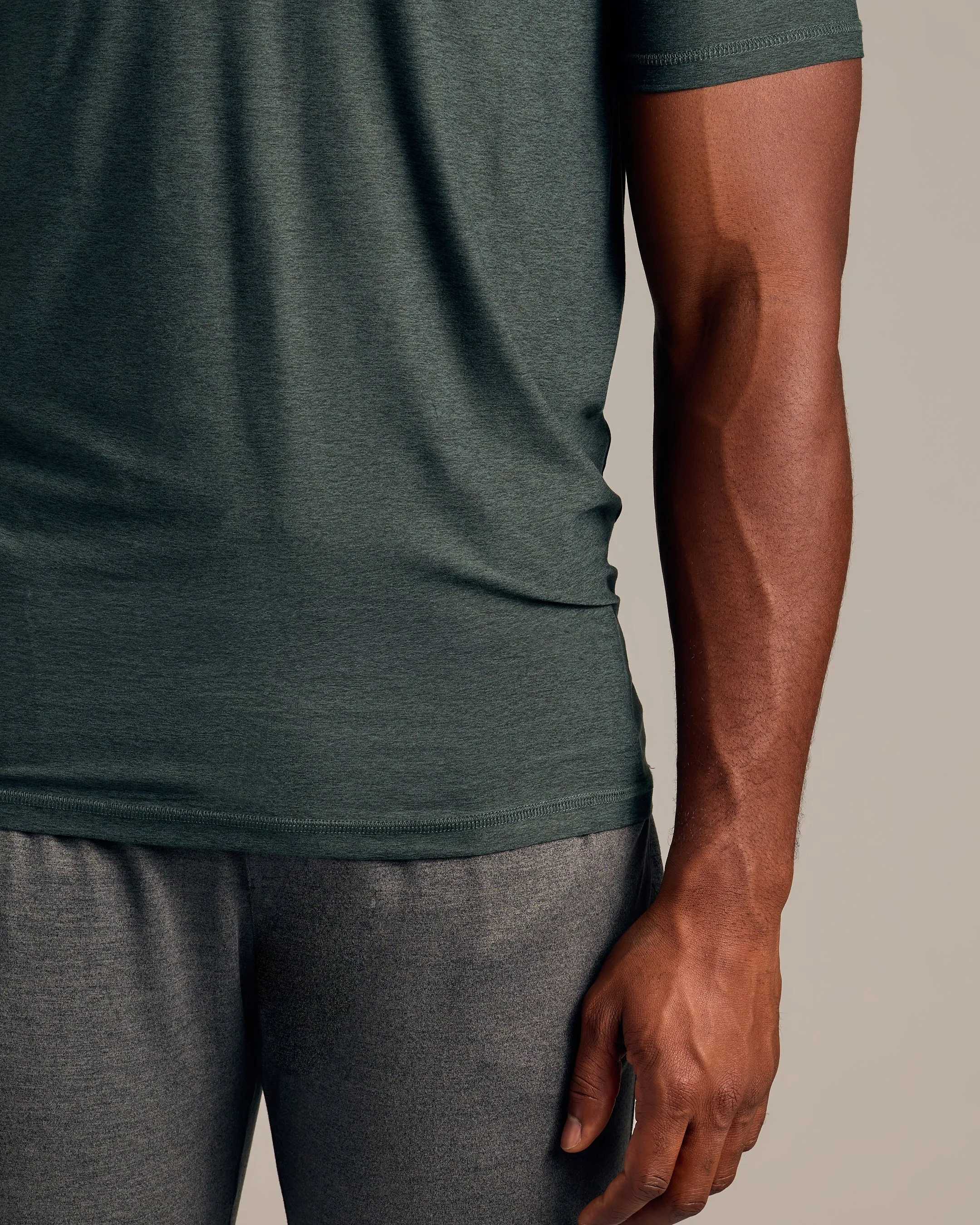 Dark Heather Forest Tall Active Crew Neck 2.0 sold by True Classic product image thumbnail 5