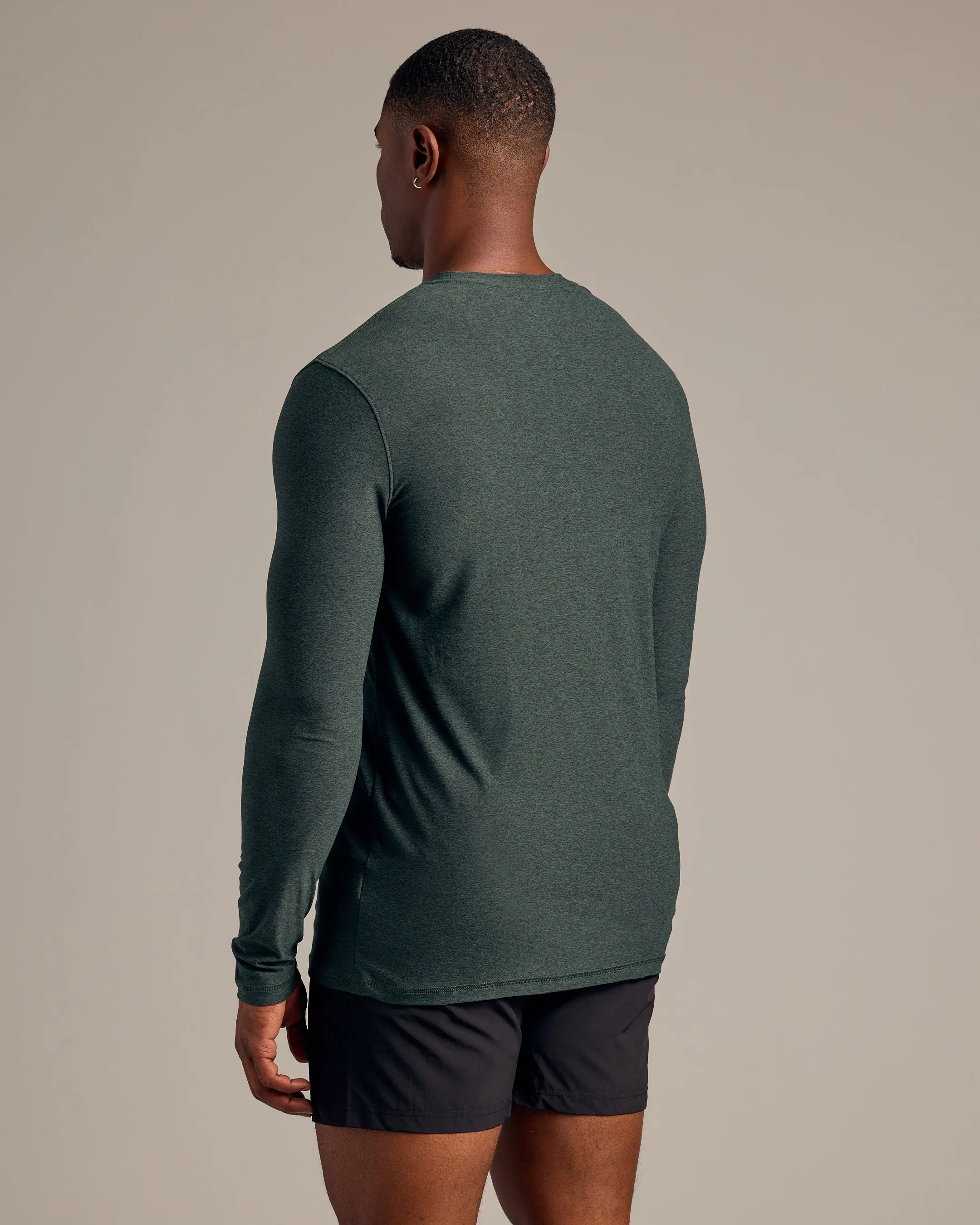 Dark Heather Forest Long Sleeve Tall Active Crew sold by True Classic product image thumbnail 3