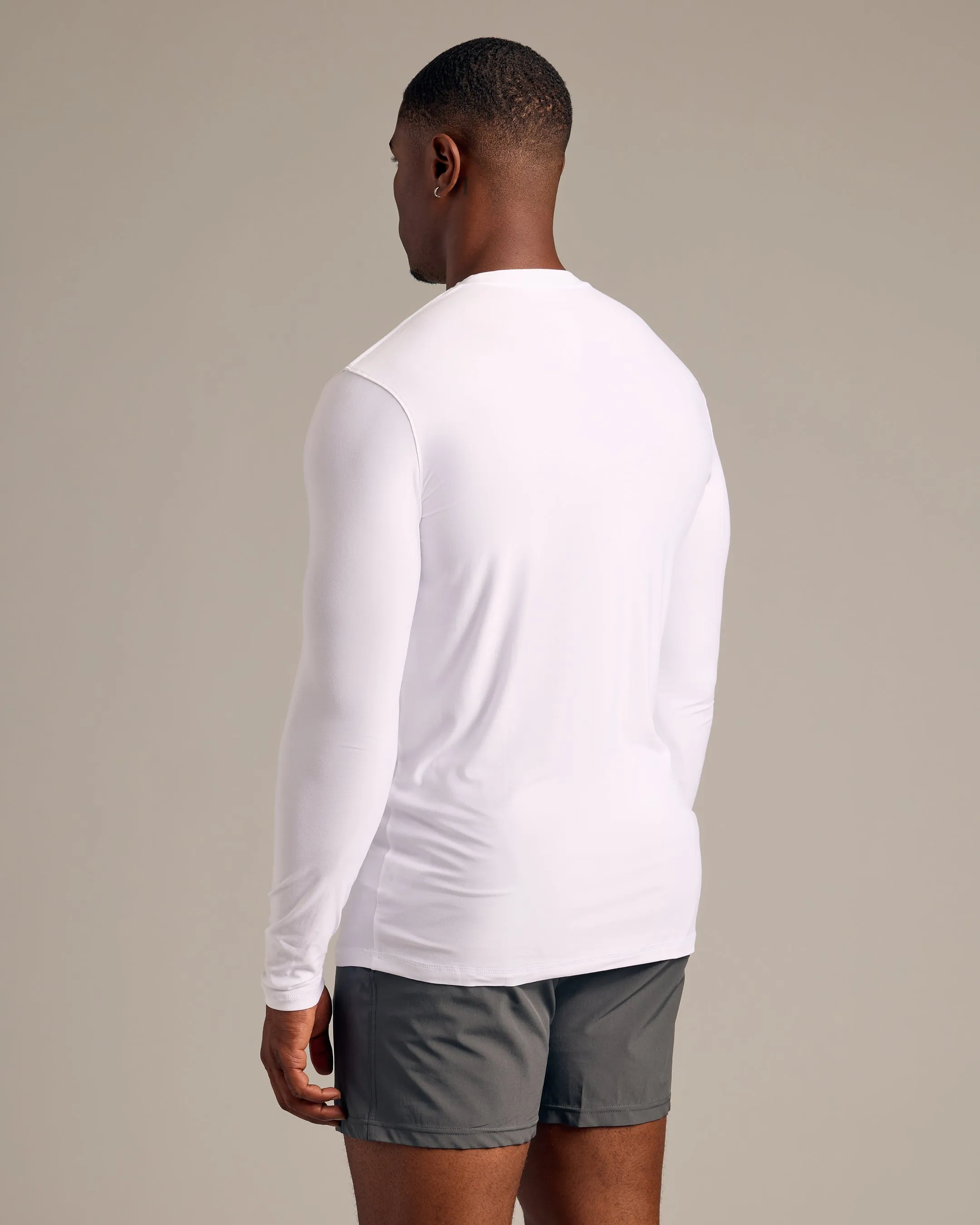 White Long Sleeve Tall Active Crew sold by True Classic product image thumbnail 3