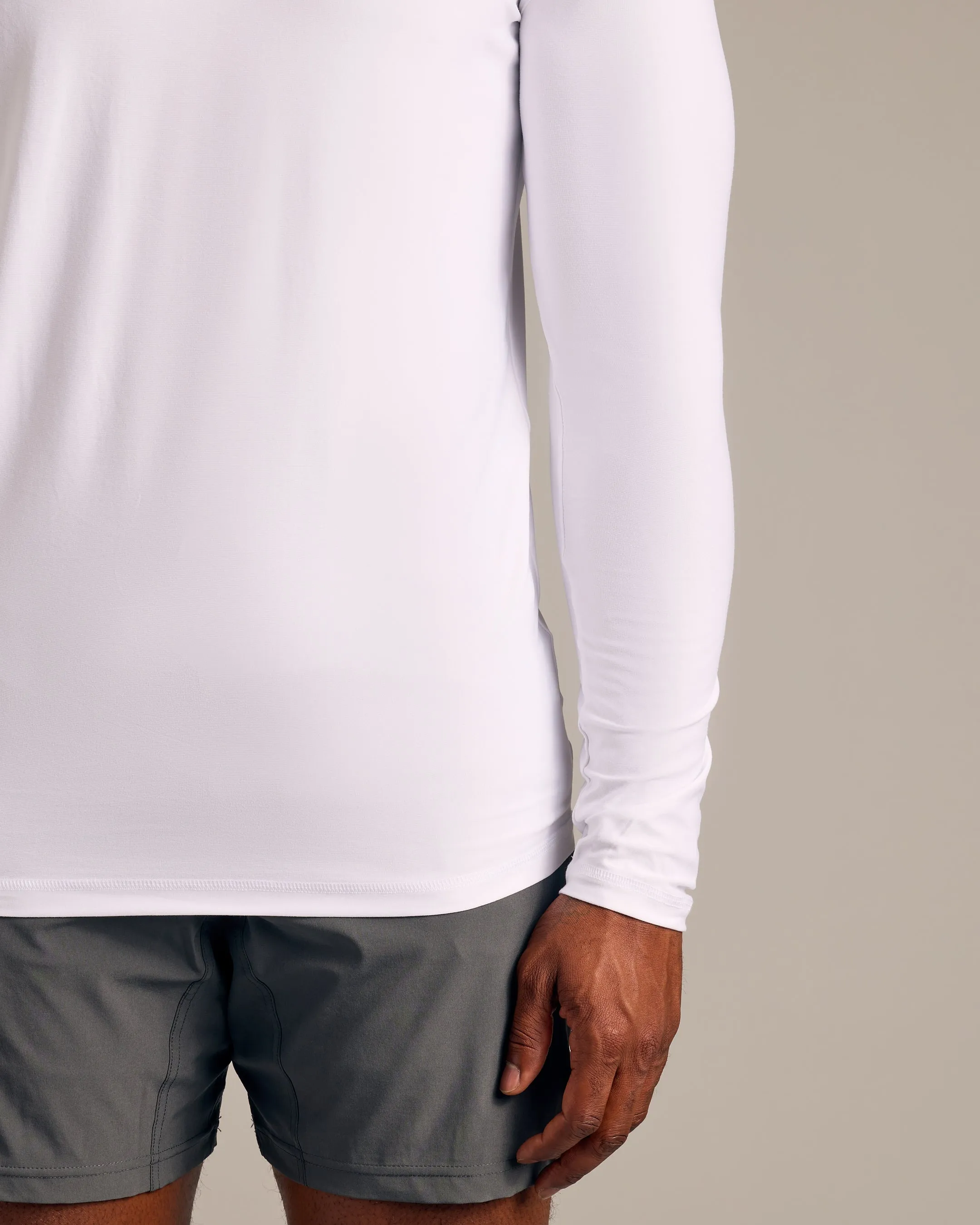 White Long Sleeve Tall Active Crew sold by True Classic product image thumbnail 5