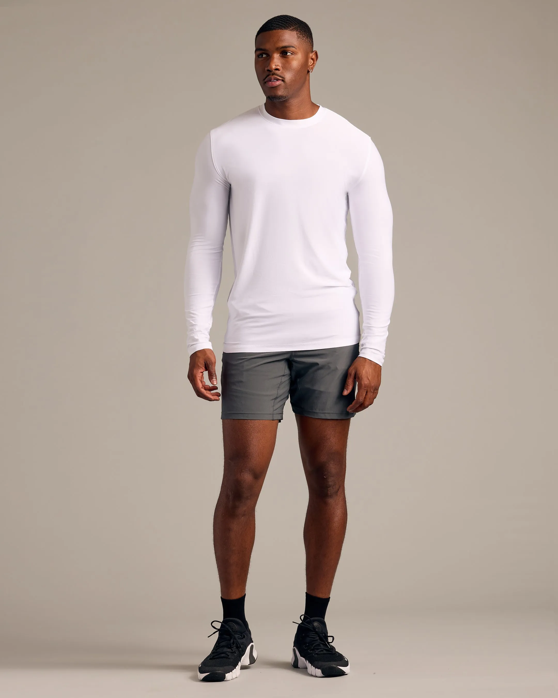 White Long Sleeve Tall Active Crew sold by True Classic product image thumbnail 4