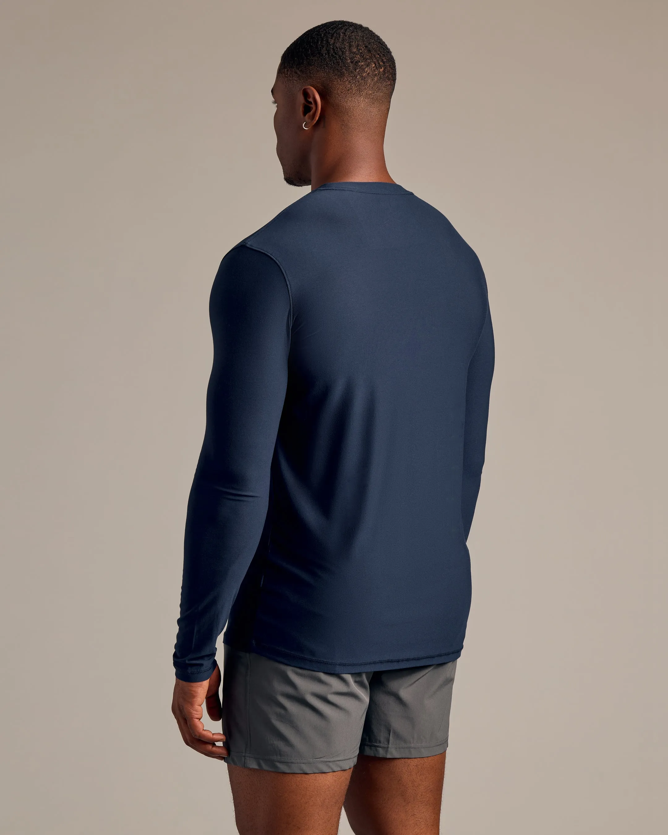 Navy Long Sleeve Tall Active Crew sold by True Classic product image thumbnail 3