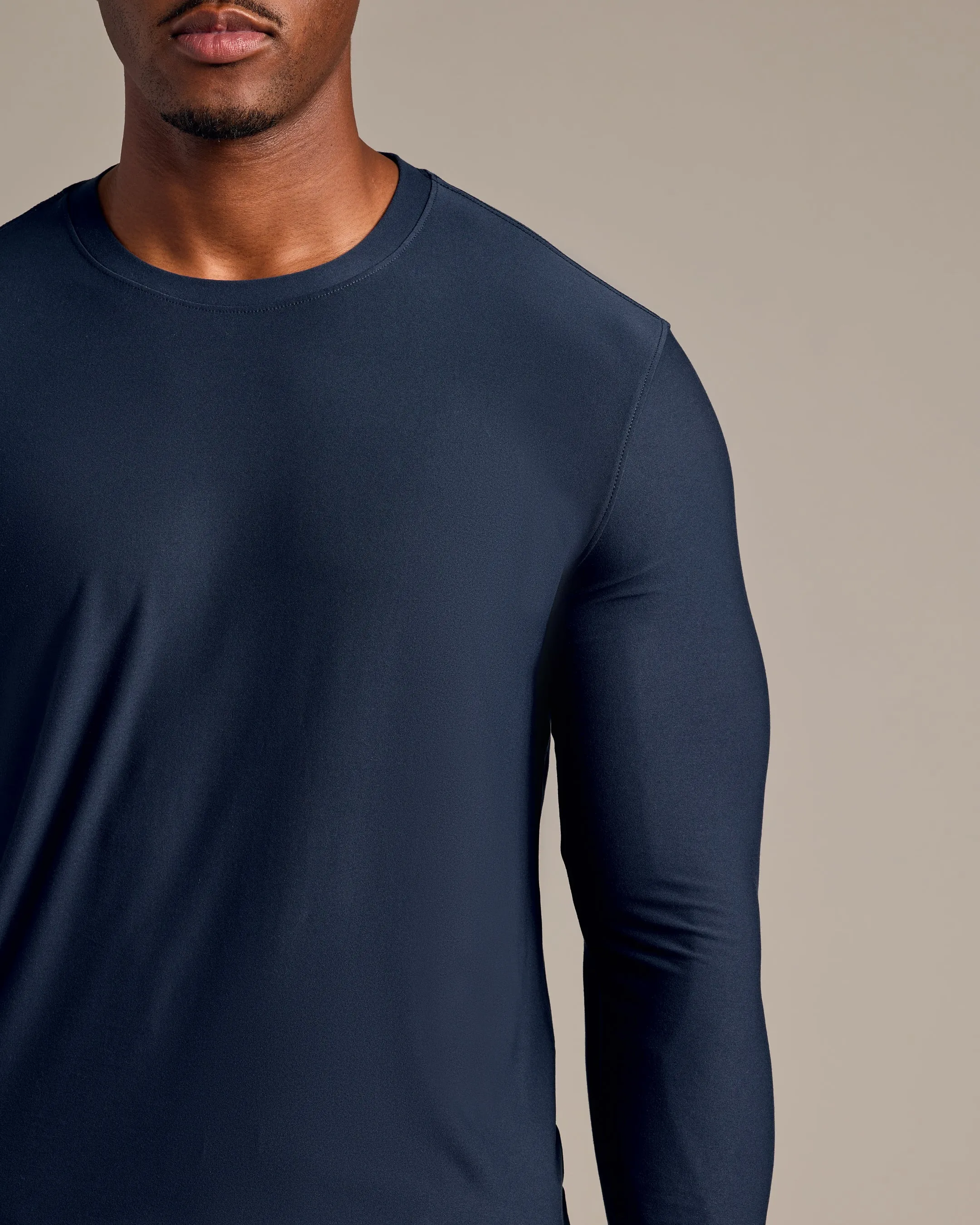 Navy Long Sleeve Tall Active Crew sold by True Classic product image thumbnail 5