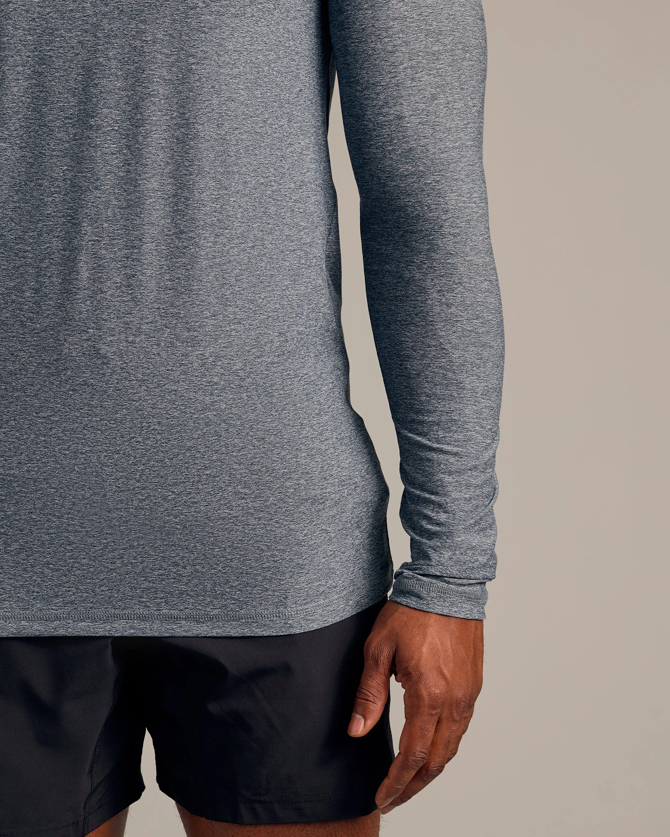 Heather Navy Long Sleeve Tall Active Crew sold by True Classic product image thumbnail 5