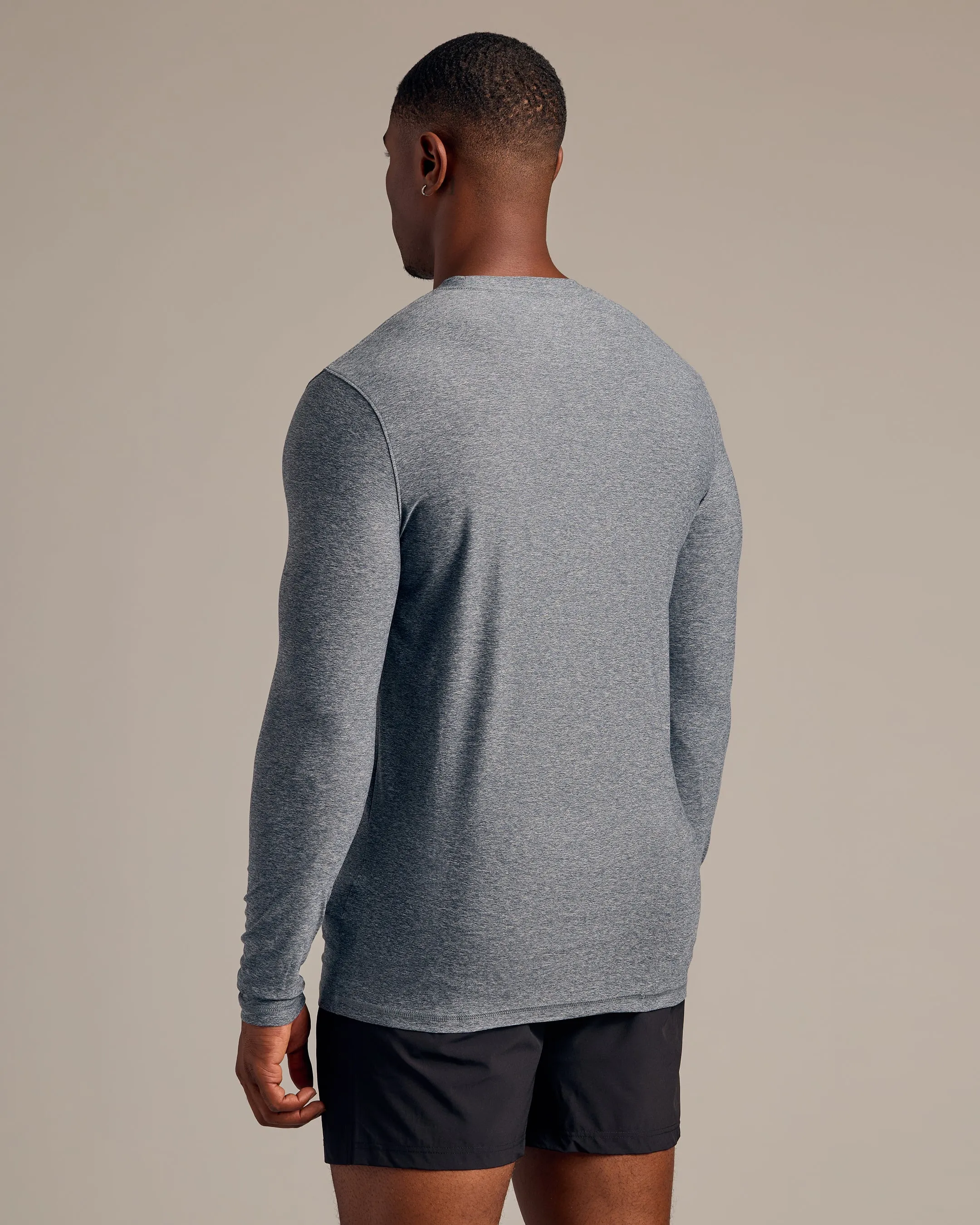 Heather Navy Long Sleeve Tall Active Crew sold by True Classic product image thumbnail 3