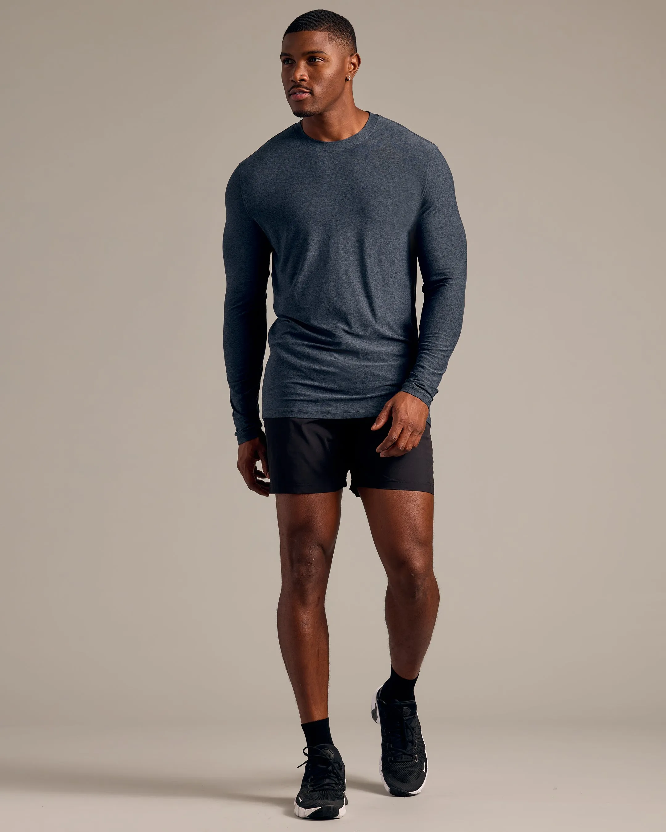 Dark Heather Fiord Long Sleeve Tall Active Crew sold by True Classic product image thumbnail 4