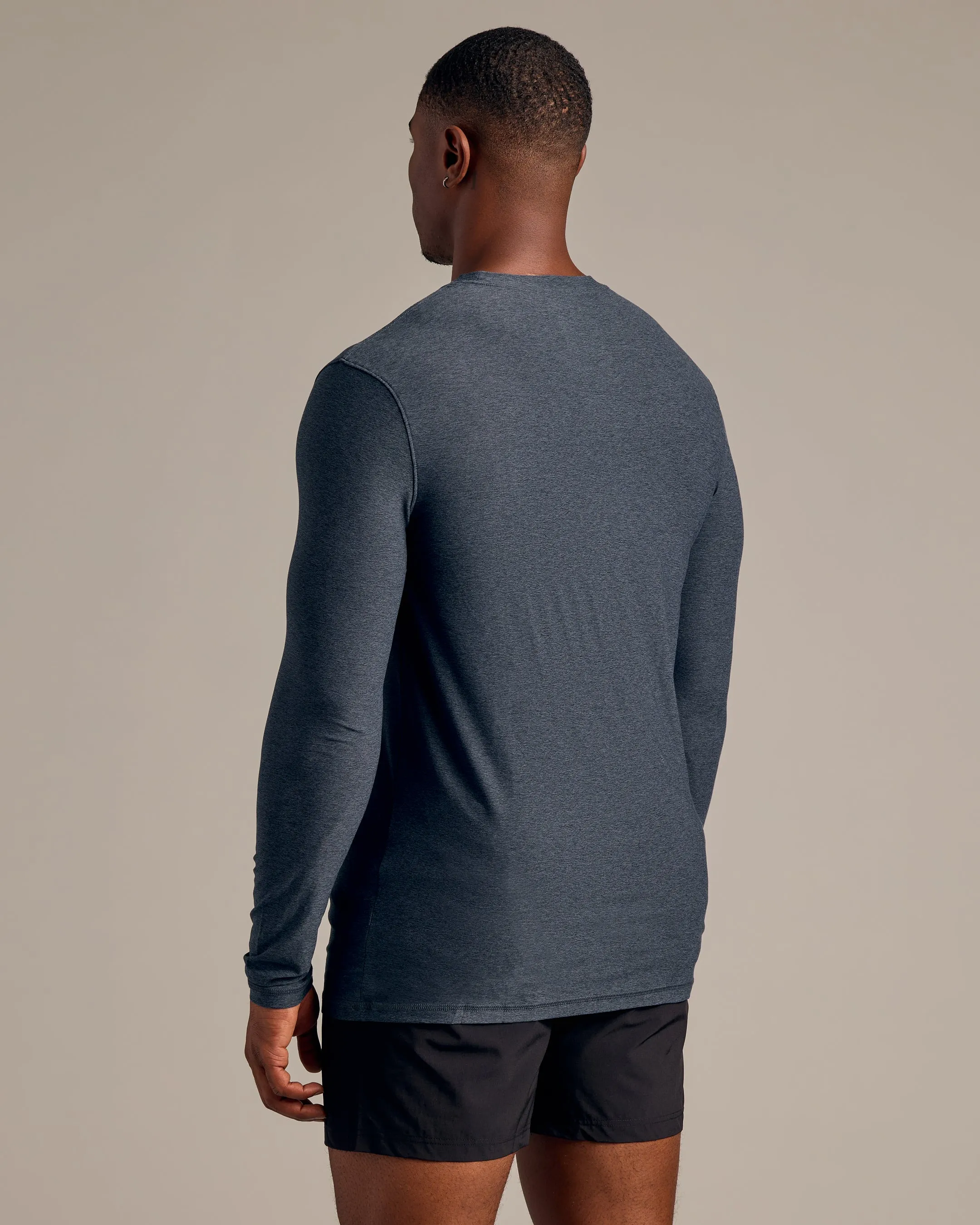 Dark Heather Fiord Long Sleeve Tall Active Crew sold by True Classic product image thumbnail 3