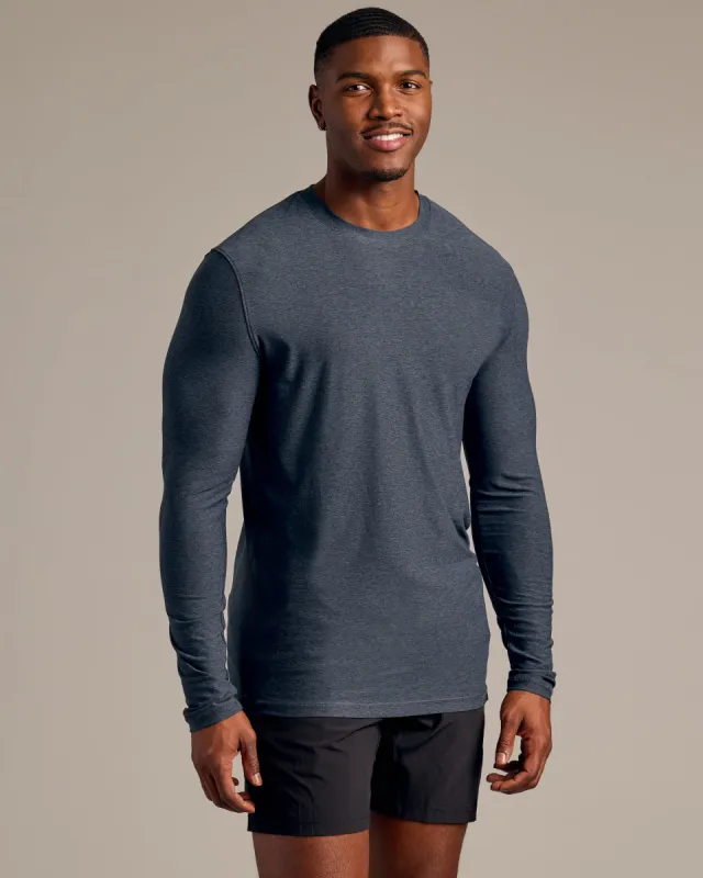 Dark Heather Fiord Long Sleeve Tall Active Crew sold by True Classic