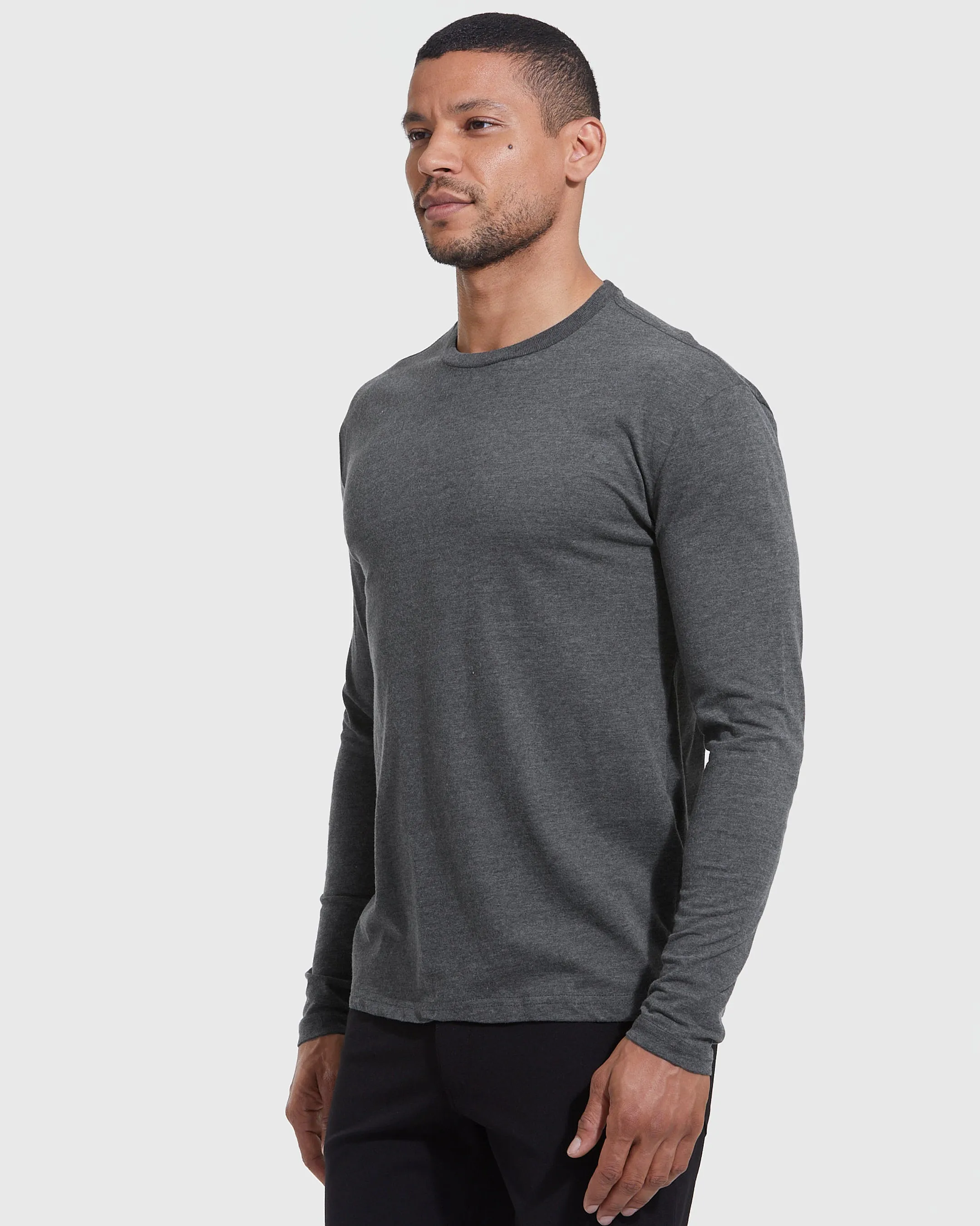 Heather Staple Long Sleeve Crew 6-Pack sold by True Classic product image thumbnail 4