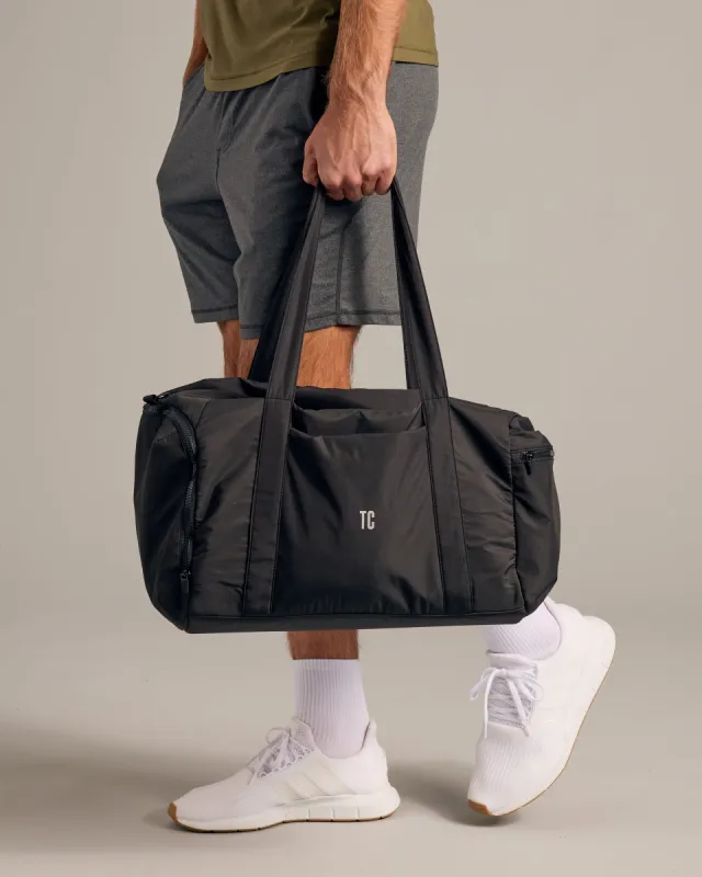 Black Gym Duffle Bag sold by True Classic