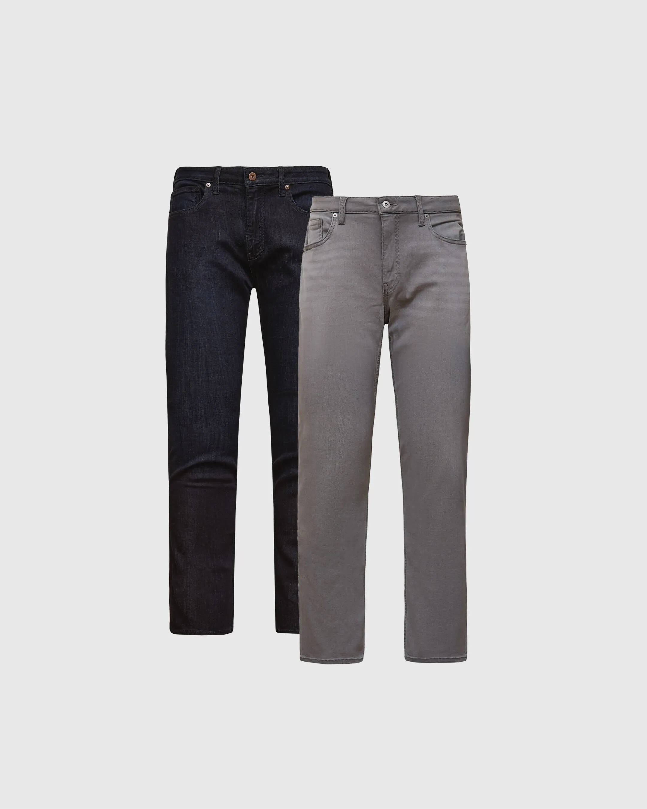 Indigo & Medium Gray Wash Straight Comfort Stretch Jeans 2-Pack sold by True Classic