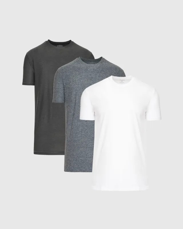 Neutral Short Sleeve Tall Active Crew 3-Pack sold by True Classic
