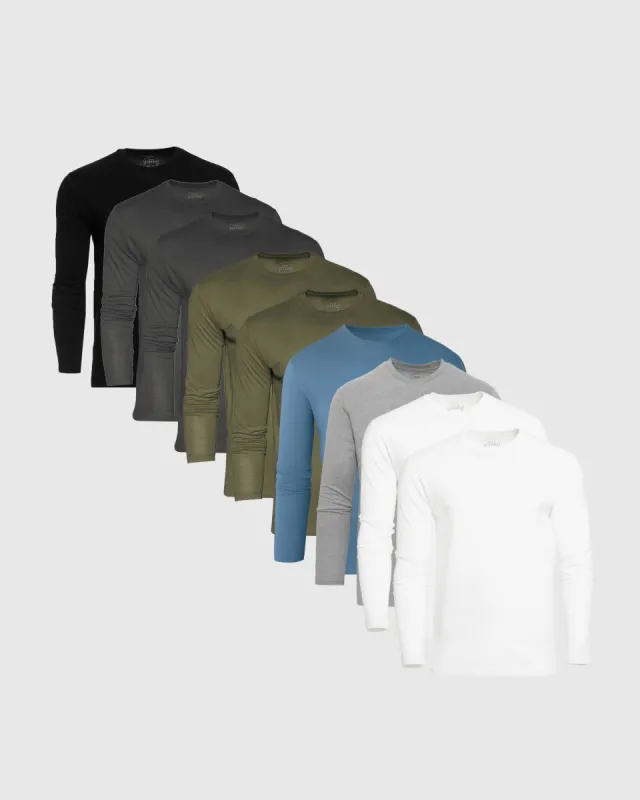 Essential Long Sleeve Crew 9-Pack sold by True Classic