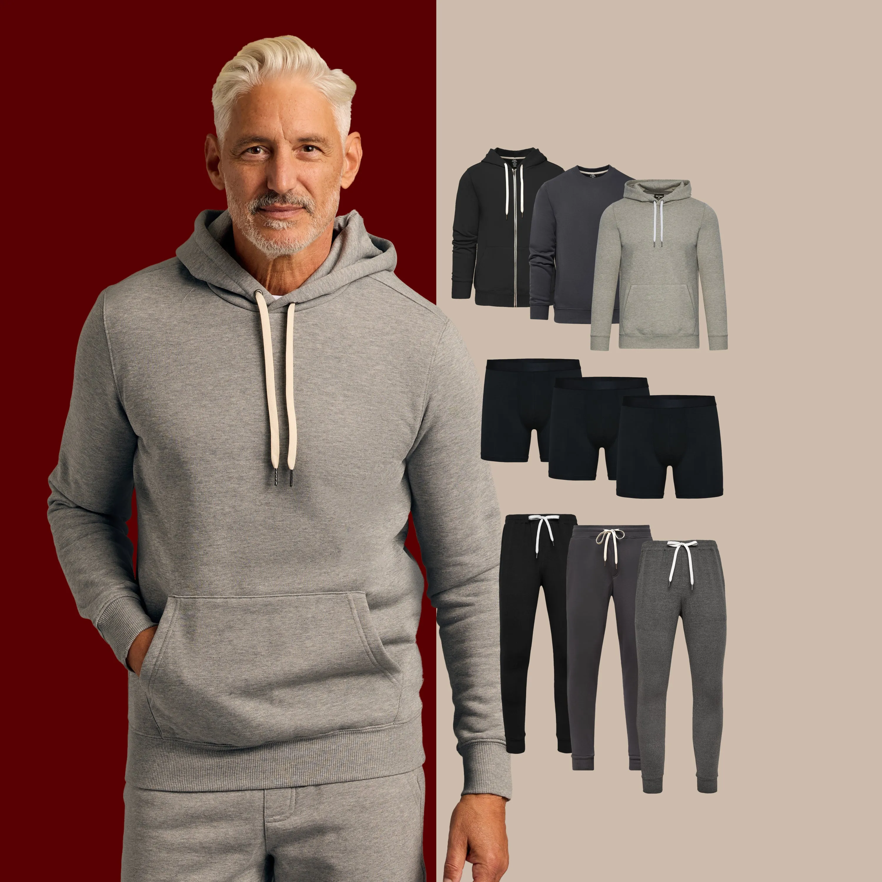 Layering Top and Bottom 9-pack sold by True Classic