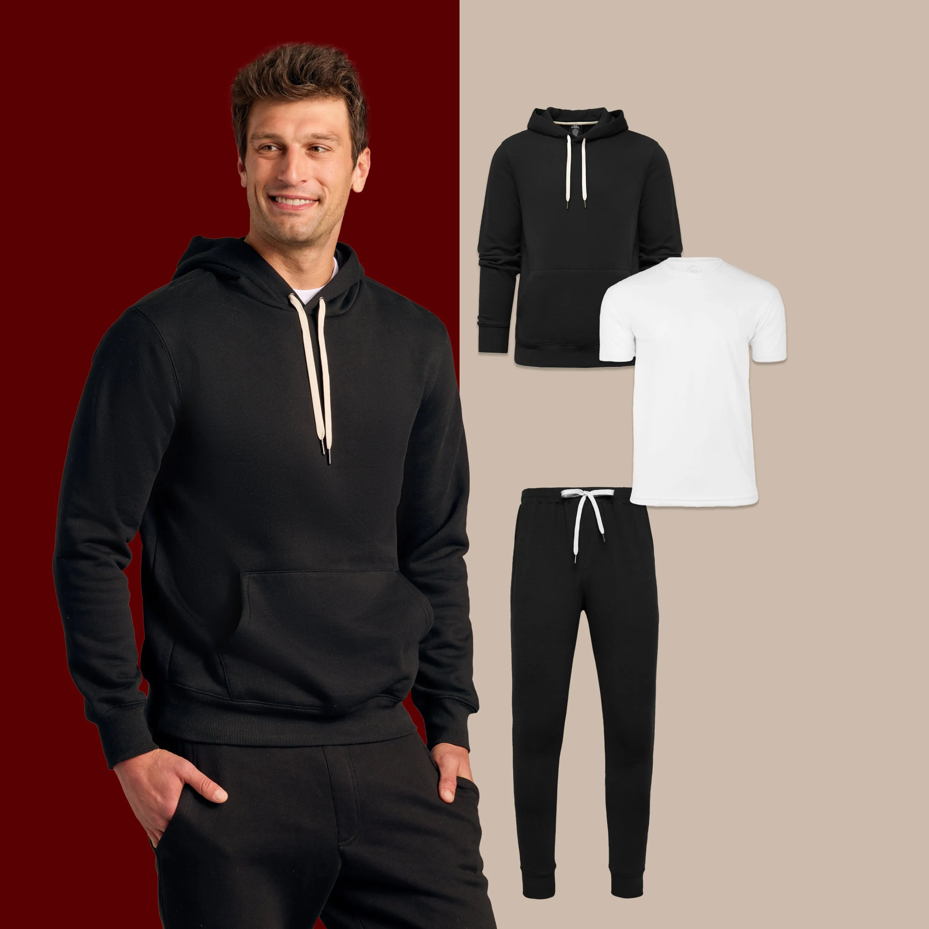Hoodie & Active Jogger 3-Pack sold by True Classic
