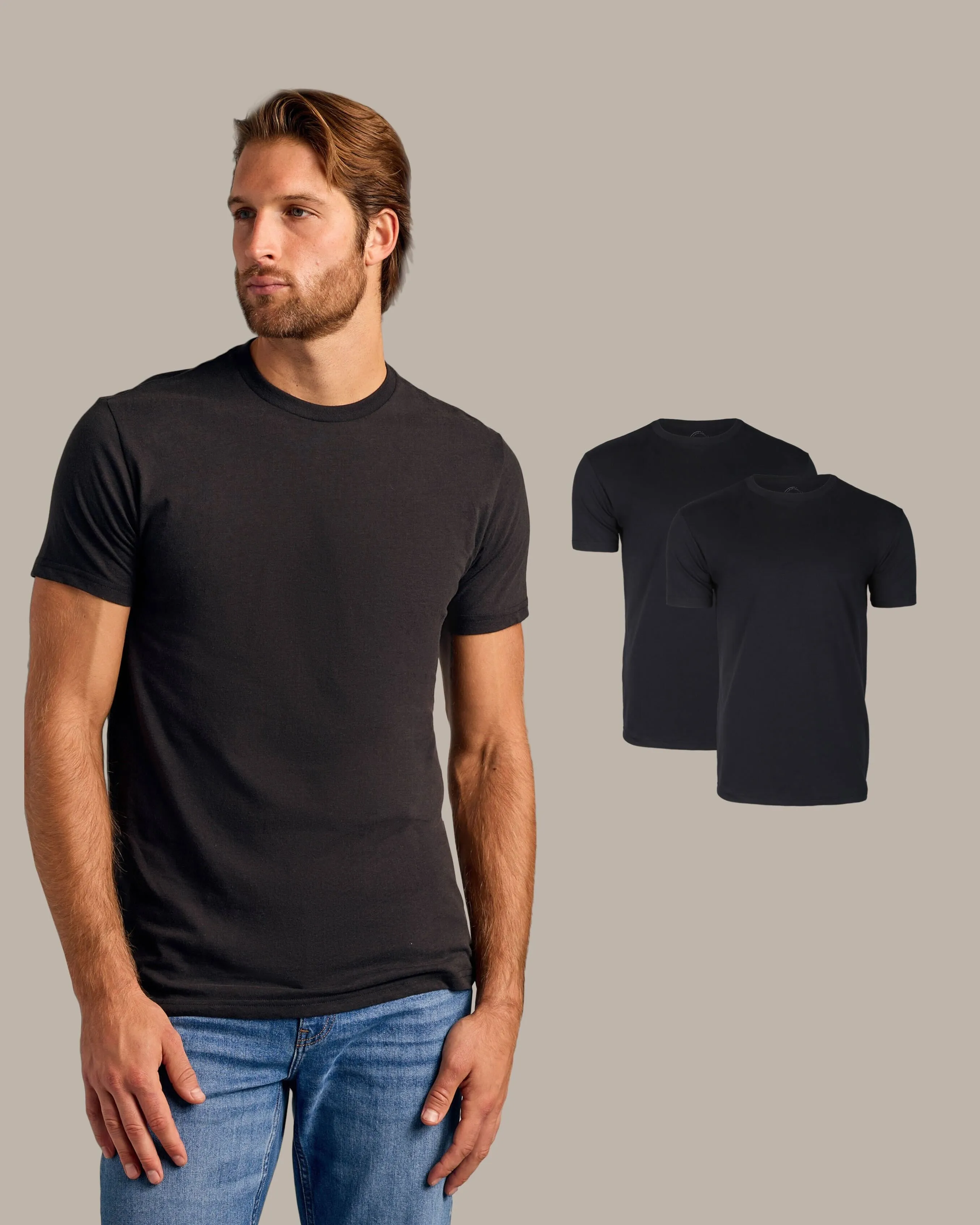 All Black Crew 2-Pack sold by True Classic