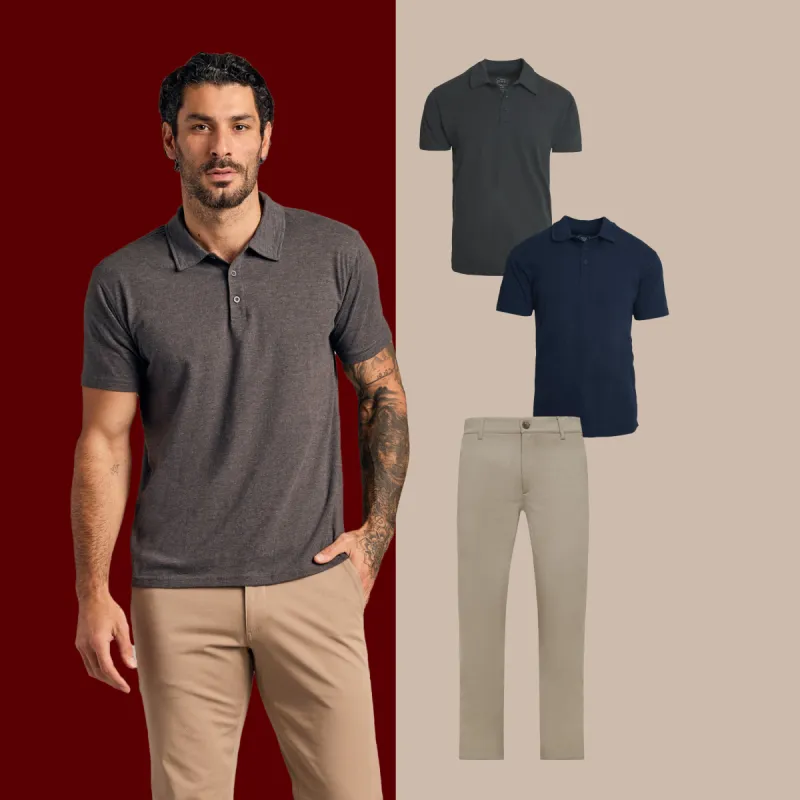 Polo & Slim Comfort Knit Chino Pant 3-Pack sold by True Classic