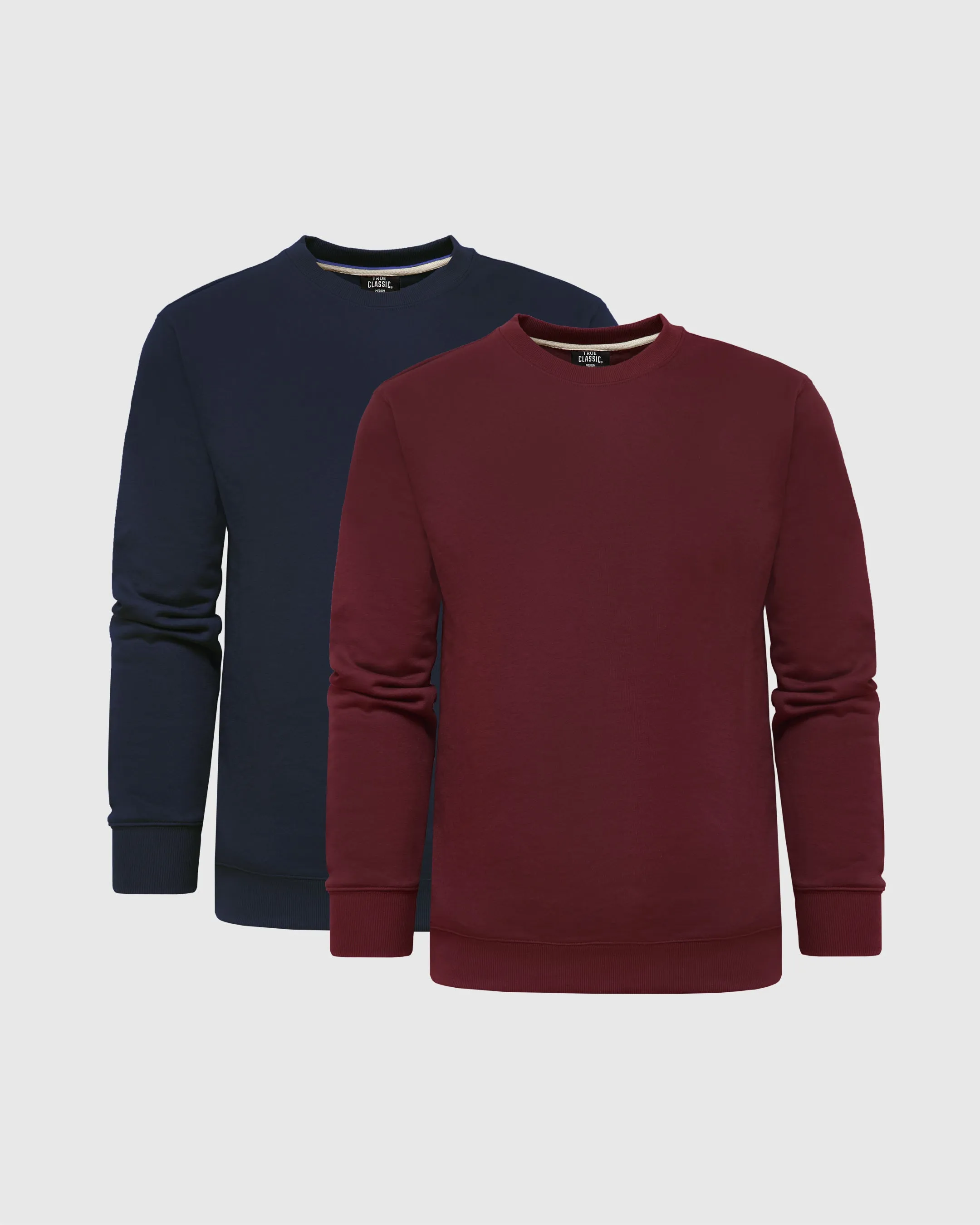 Navy & Mahogany Fleece Crew Sweatshirt 2-Pack sold by True Classic
